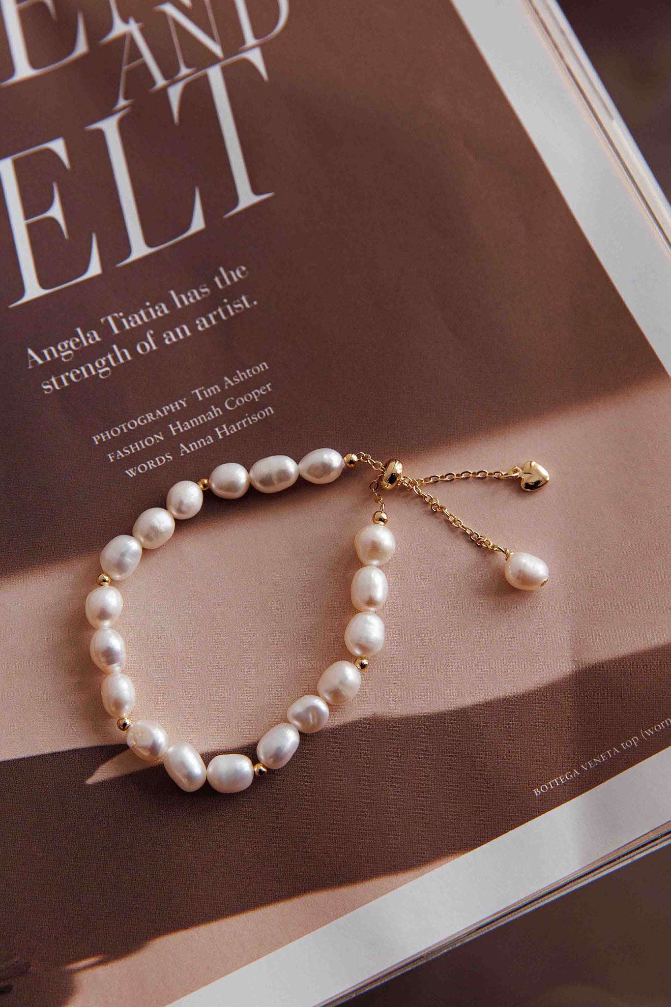 Sharie Baroque Pearl Bracelet Gold-Maymioy