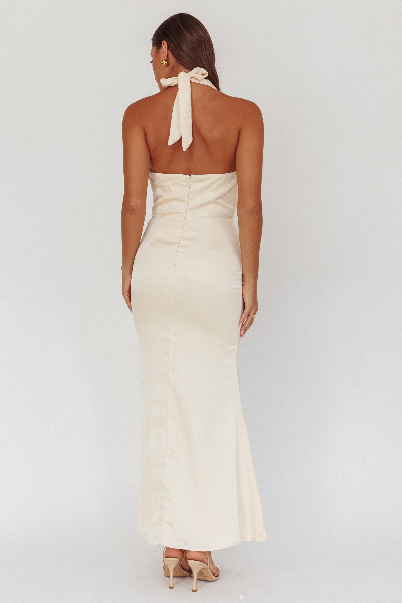 Nariah Cowl Neck Maxi Dress Butter-Maymioy