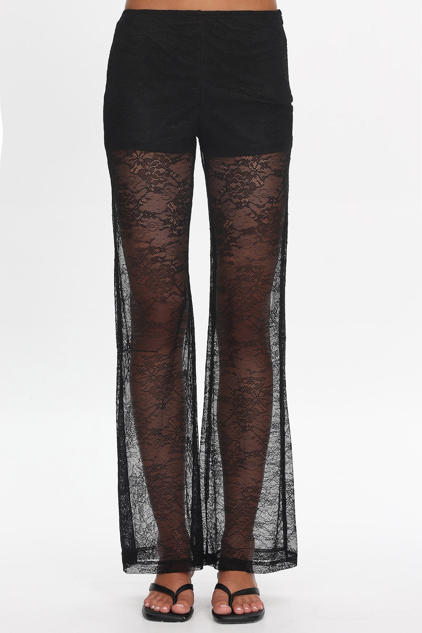 Sugarberry Lace Pants Black-Maymioy