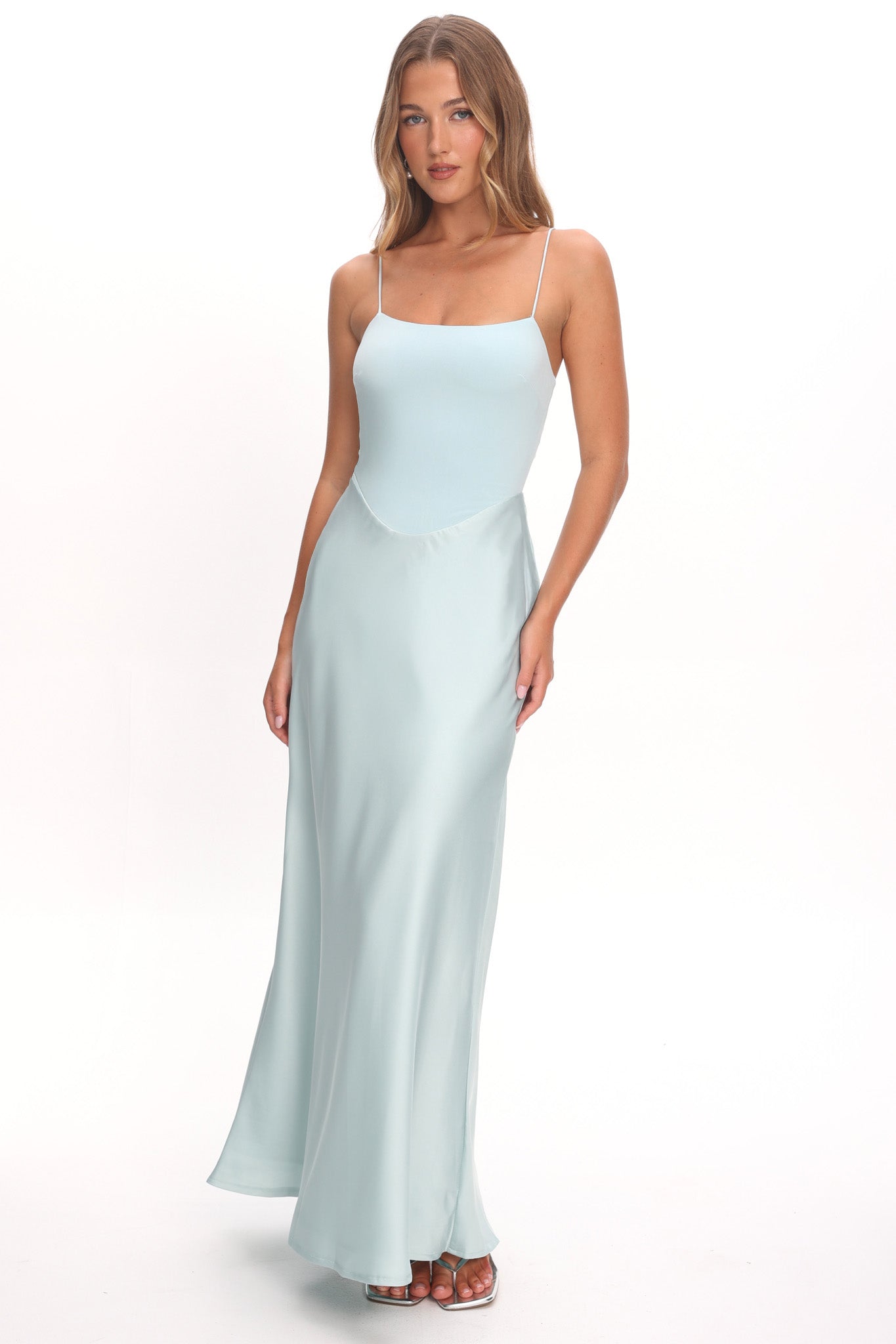 Talk To Me Cami Strap Maxi Dress Mint-Maymioy