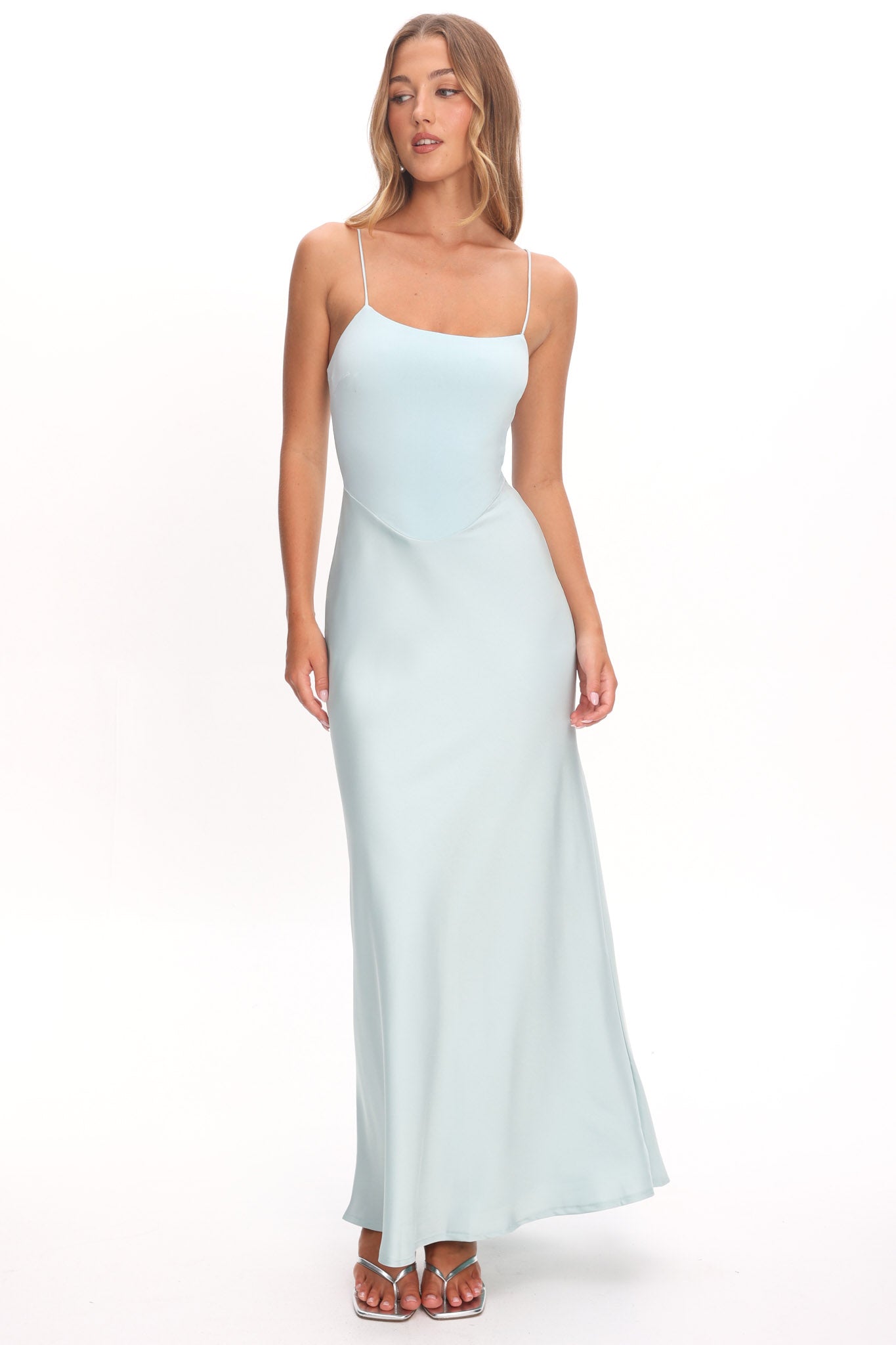 Talk To Me Cami Strap Maxi Dress Mint-Maymioy