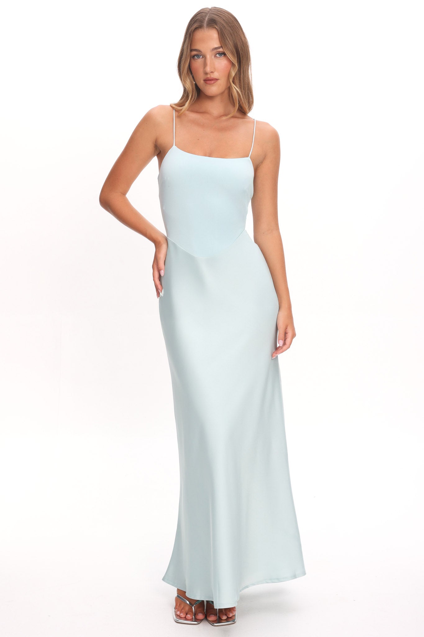 Talk To Me Cami Strap Maxi Dress Mint-Maymioy