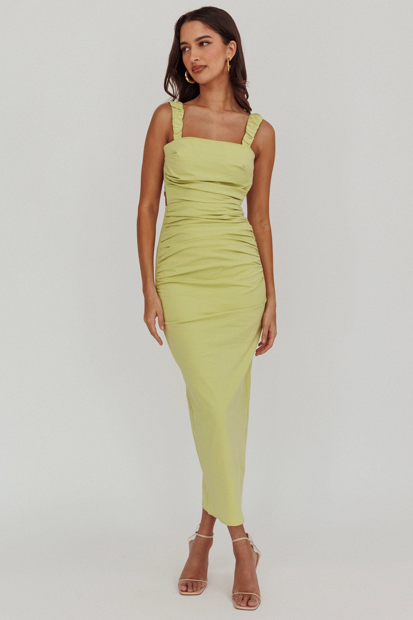 Dream Crush Lace-Up Back Maxi Dress-Maymioy