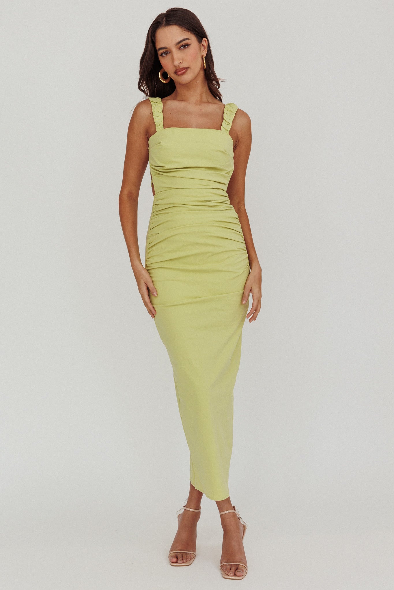 Dream Crush Lace-Up Back Maxi Dress-Maymioy
