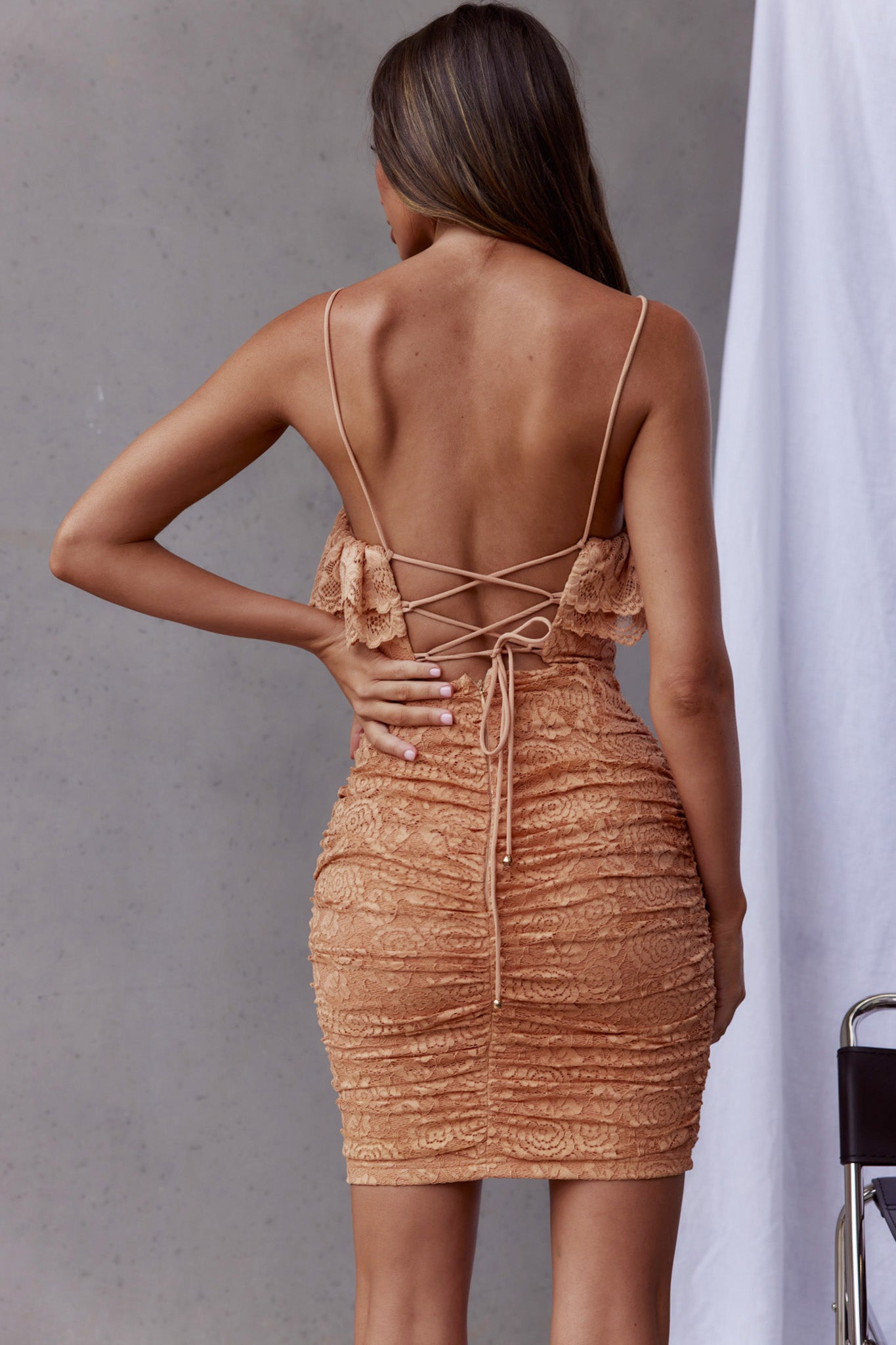 Kaari Lace Ruffle Mini Dress Mango-Maymioy