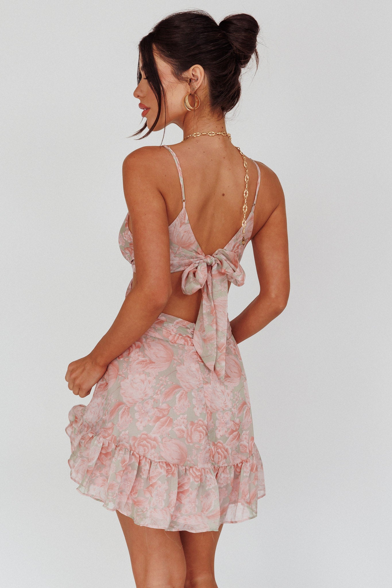 Dream Of You Twist Bodice Mini Dress Rose-Maymioy