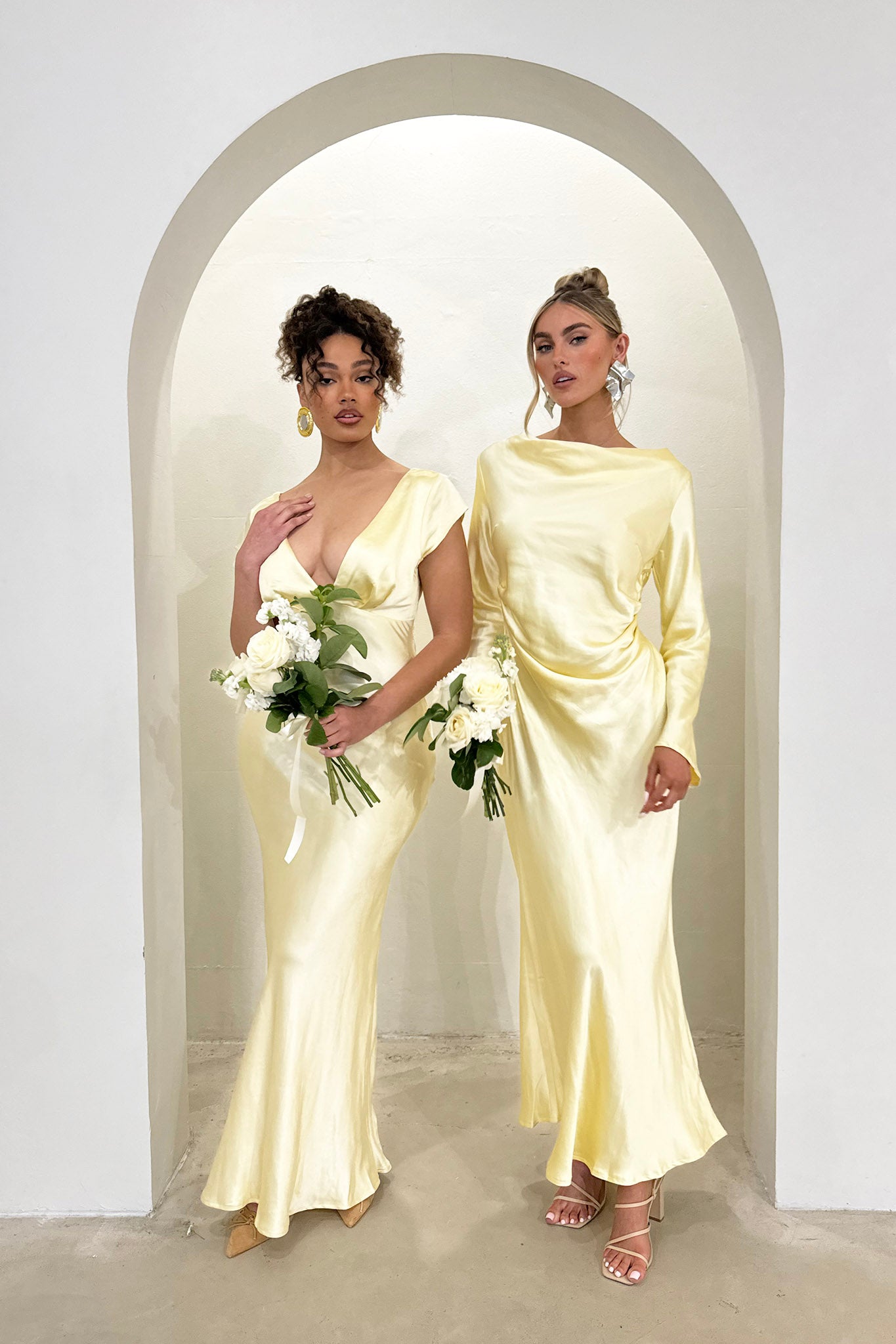Loveland Cowl Back Midi Dress Butter-Maymioy