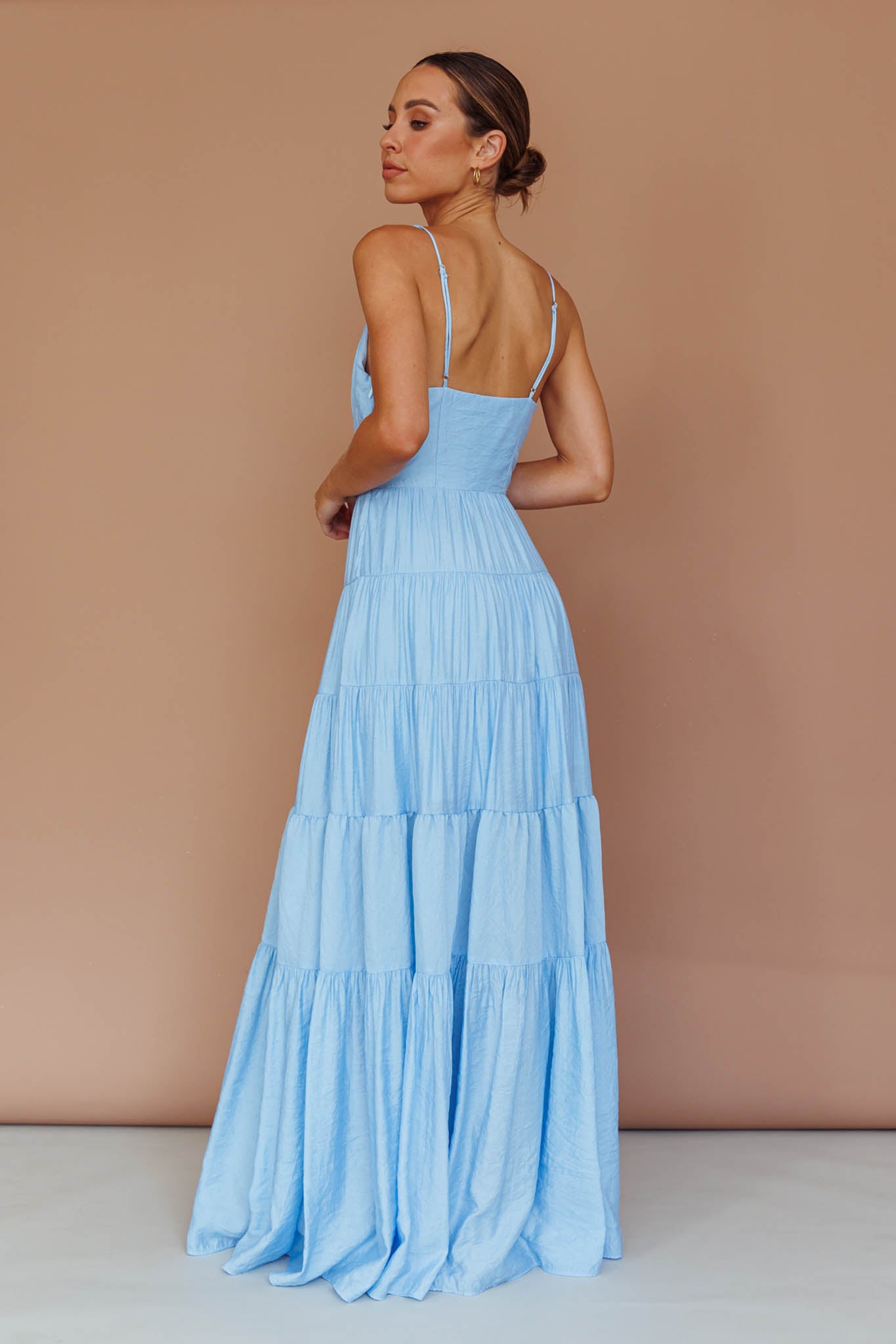 Main Attraction Cami Strap Maxi Dress Blue-Maymioy