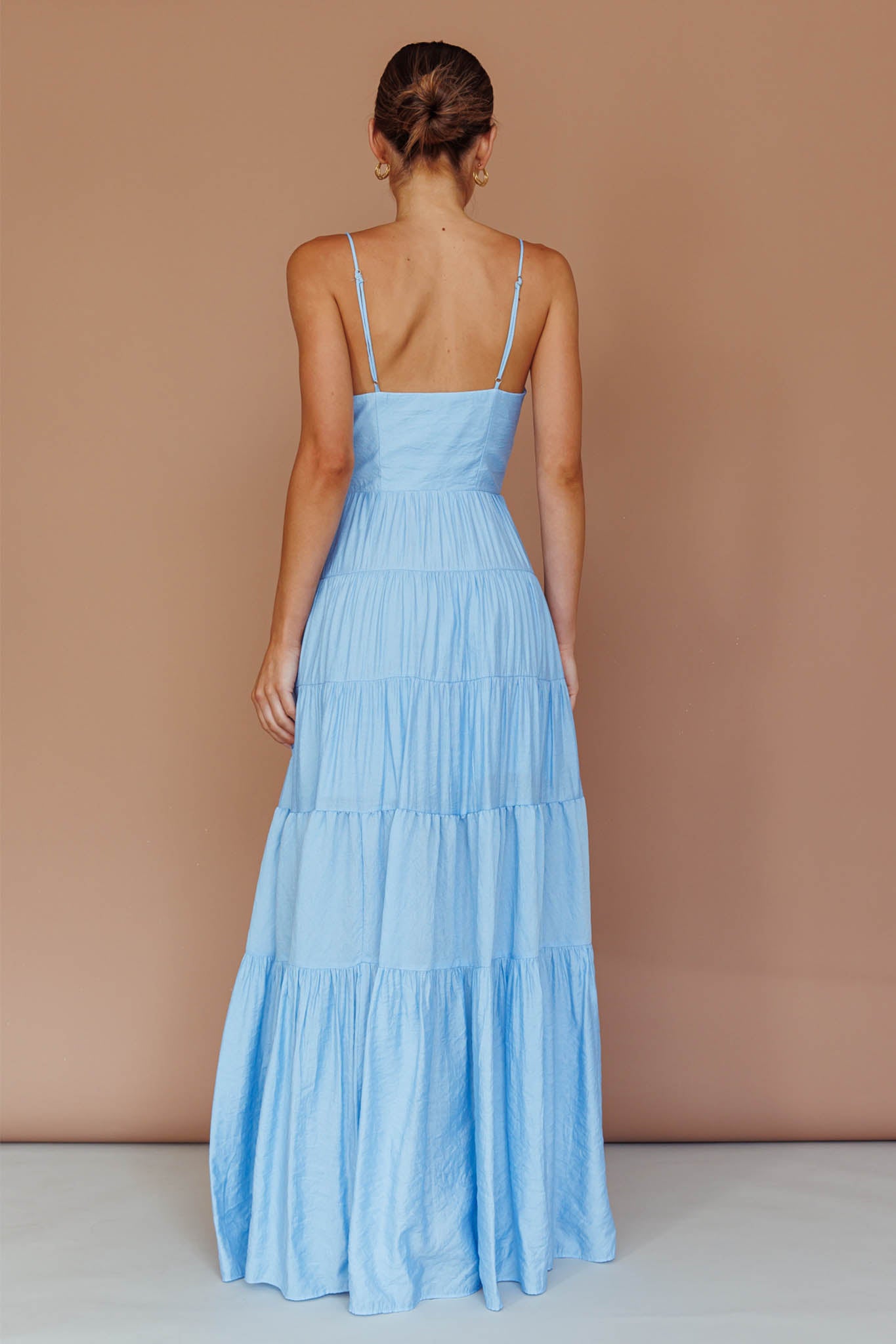 Main Attraction Cami Strap Maxi Dress Blue-Maymioy