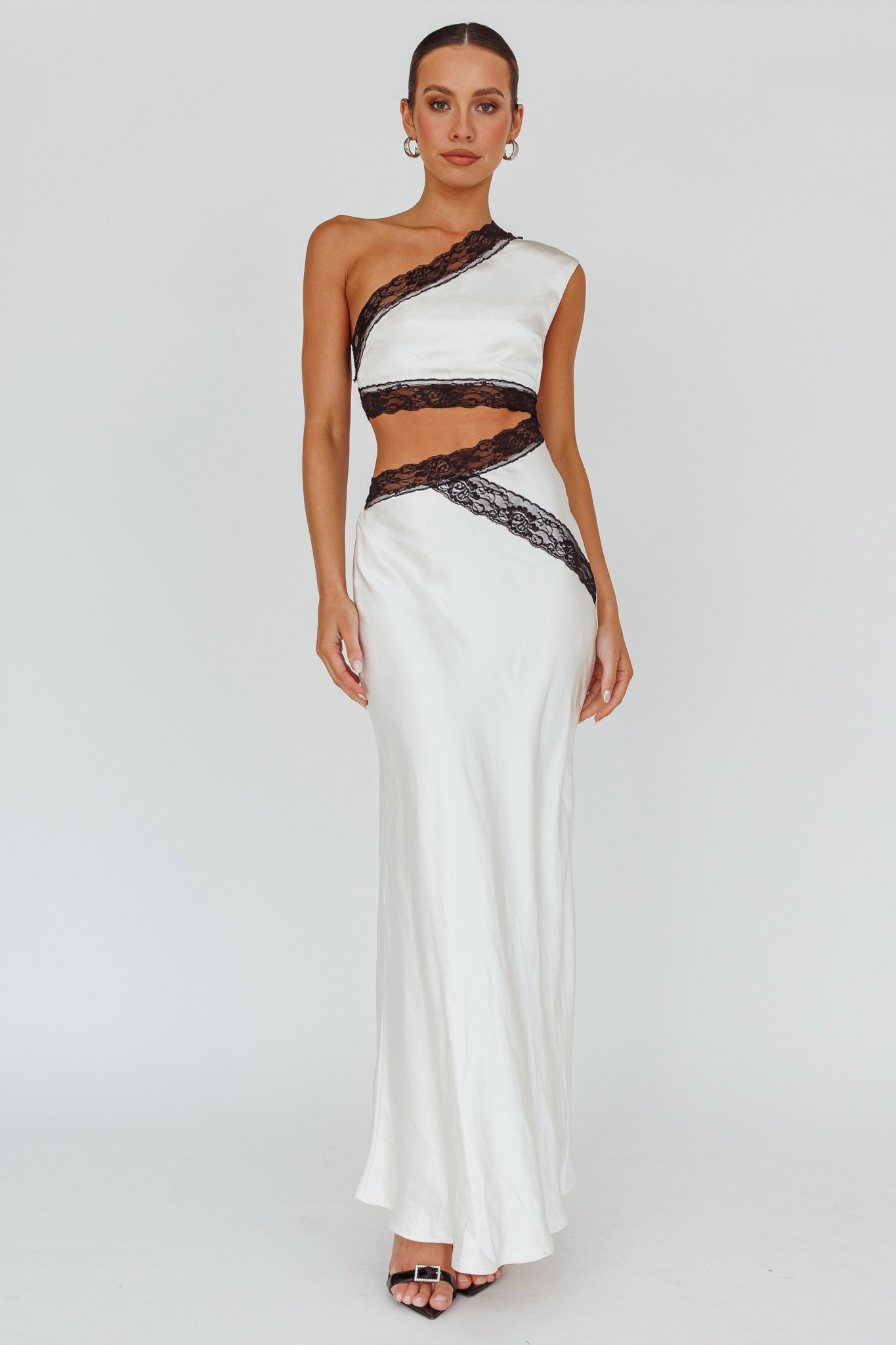 Mahli One-Shoulder Maxi Dress Champagne-Maymioy