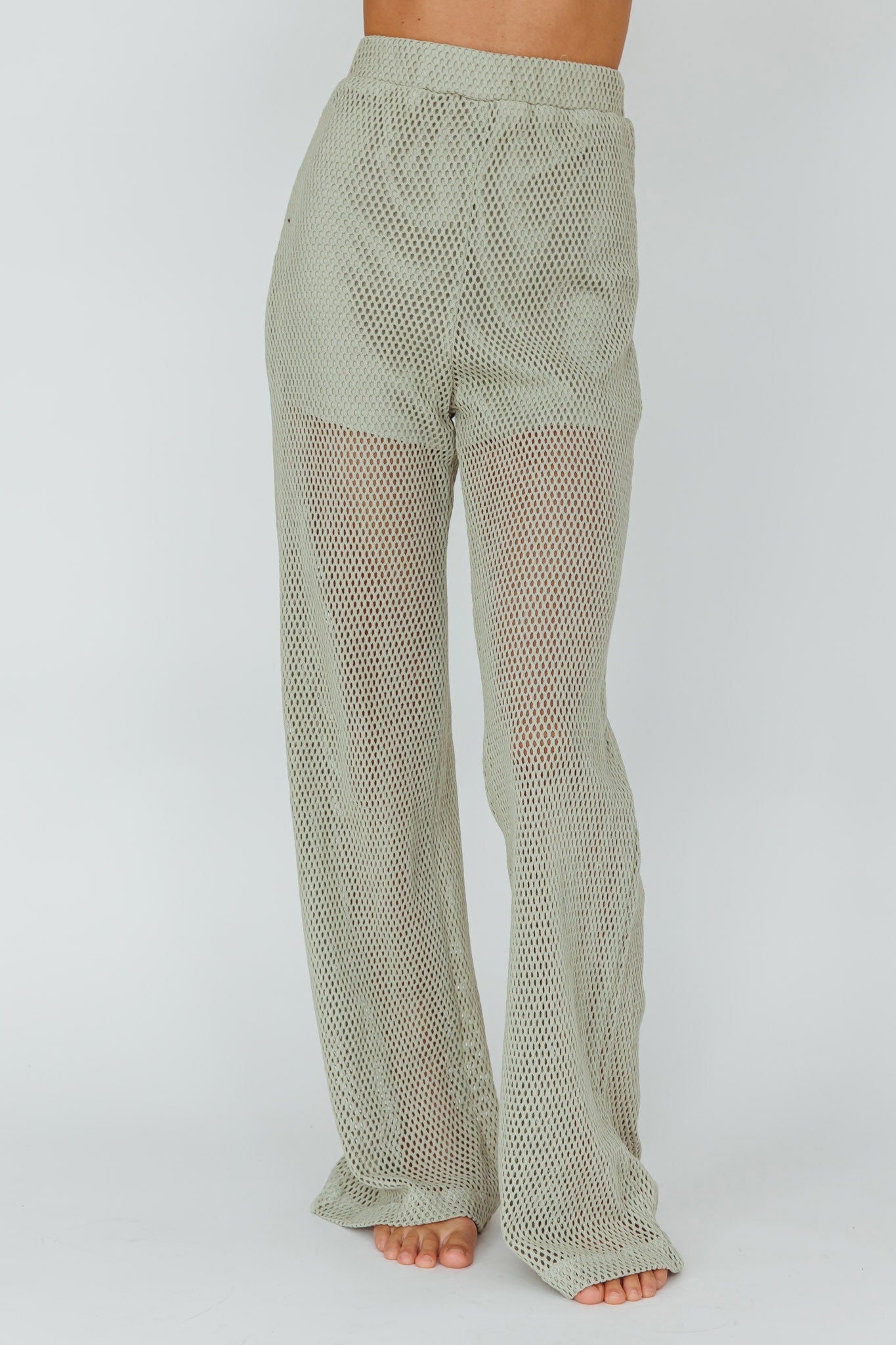 Mahina Long Net Pants Sage-Maymioy