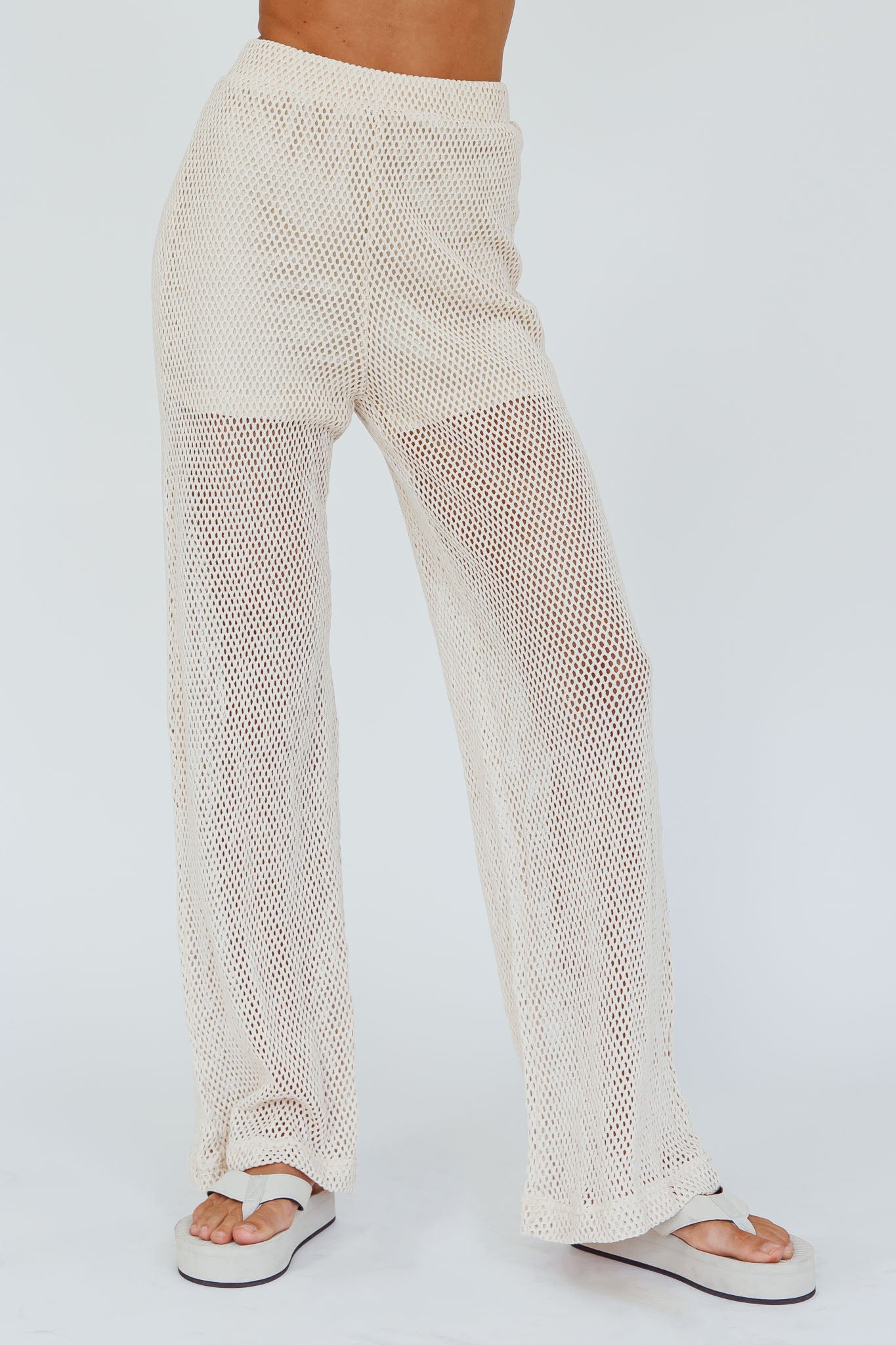 Mahina Long Net Pants Sand-Maymioy