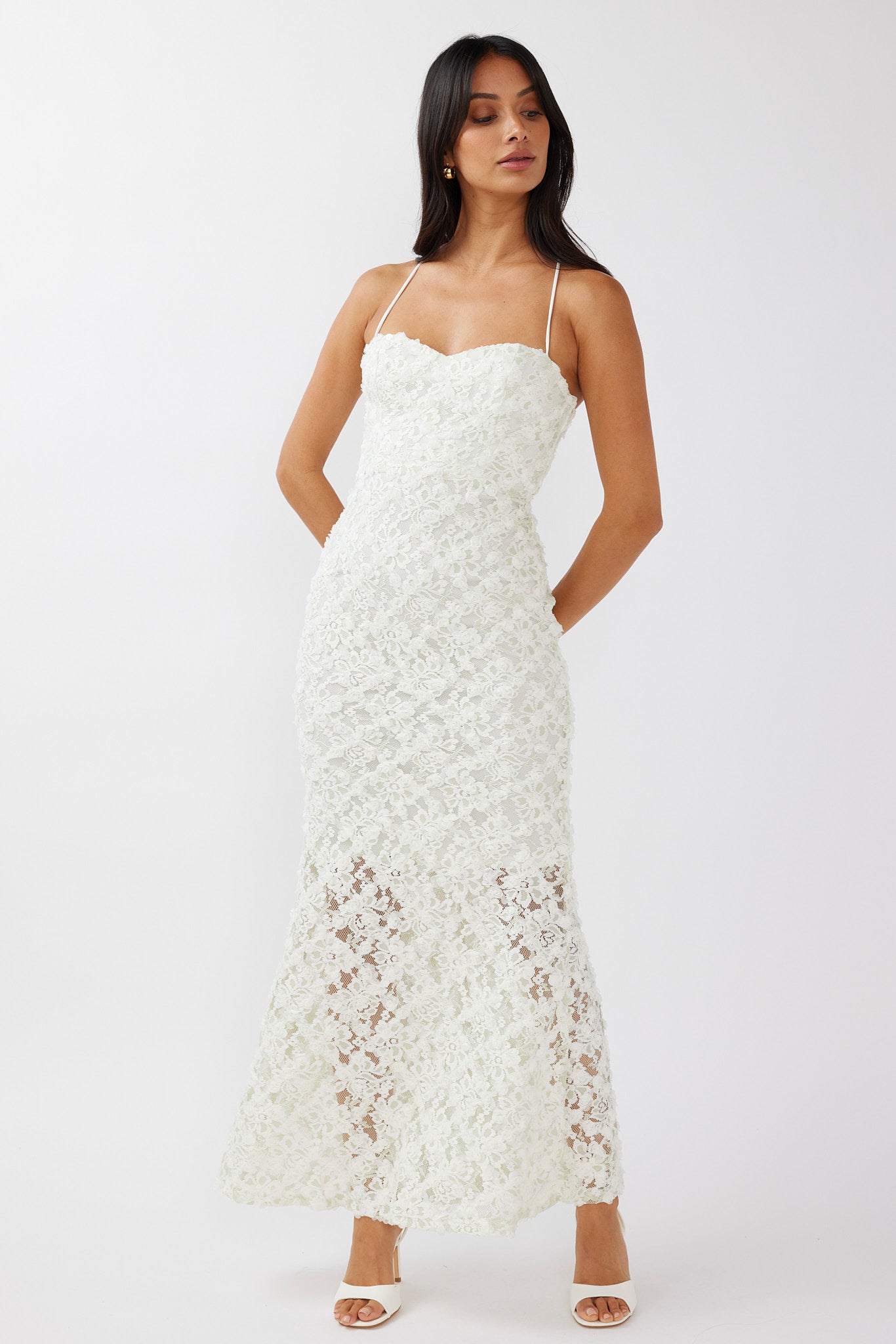 New Beginnings Sweetheart Neckline Lace Dress Mint-Maymioy