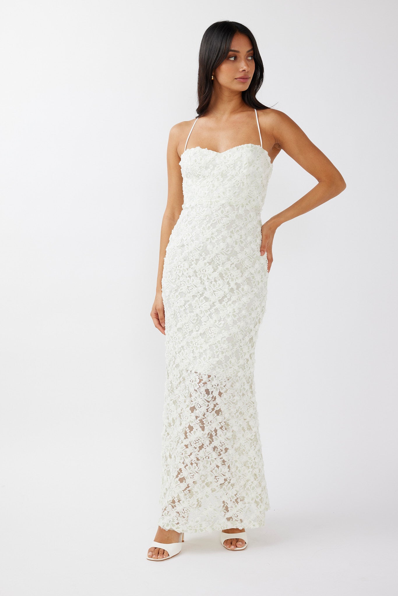 New Beginnings Sweetheart Neckline Lace Dress Mint-Maymioy