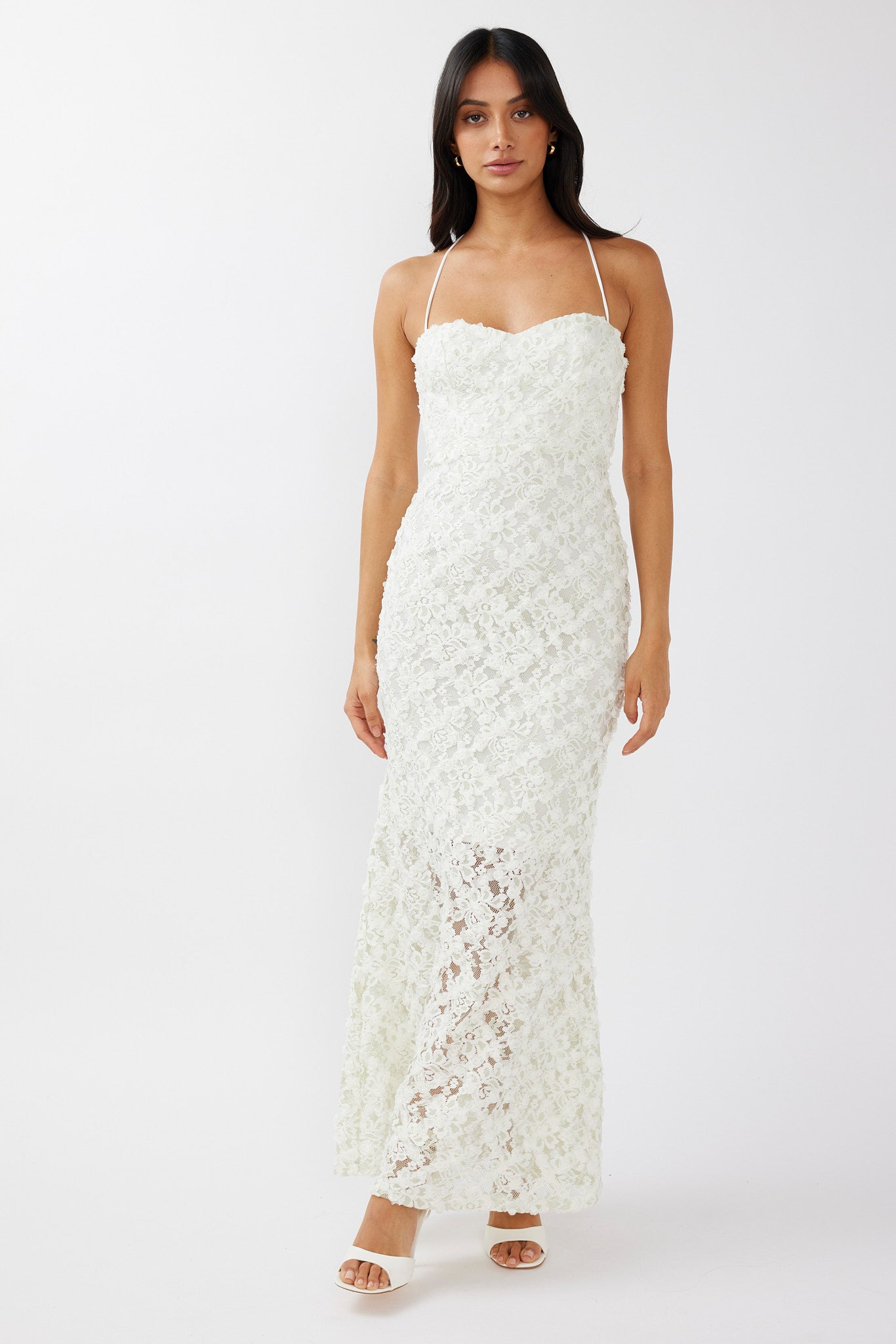 New Beginnings Sweetheart Neckline Lace Dress Mint-Maymioy