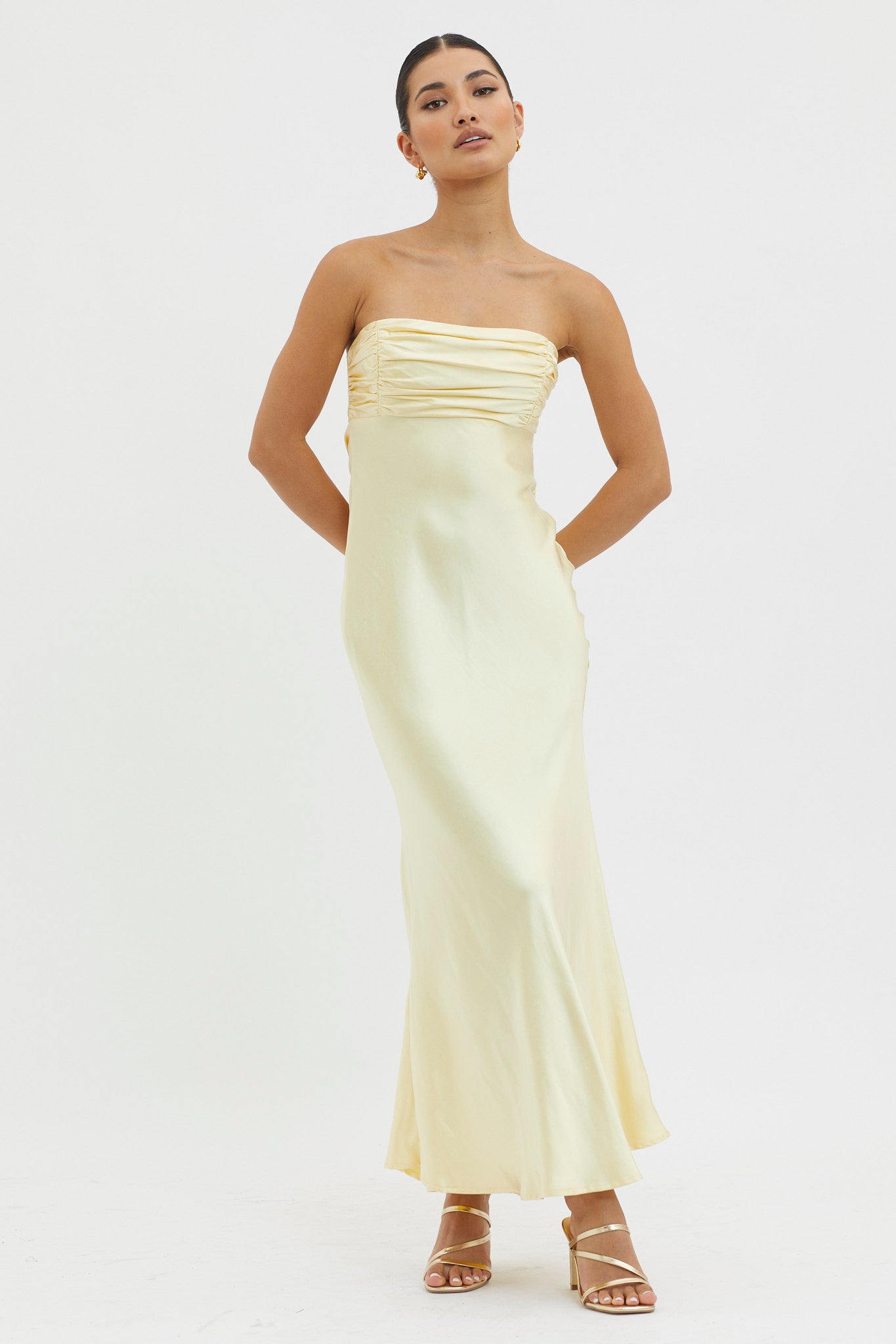 Moon Song Strapless Laced Back Dress Sun-Maymioy
