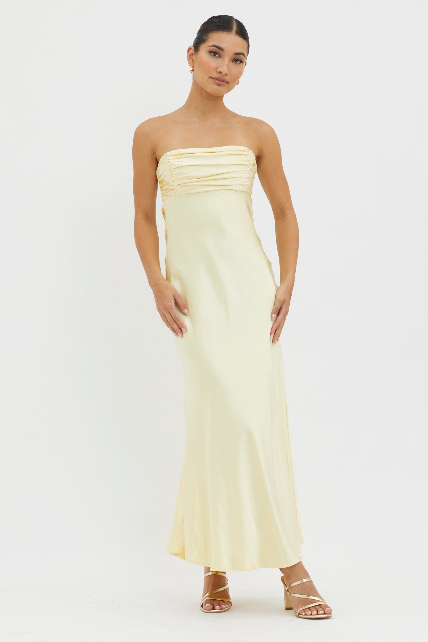 Moon Song Strapless Laced Back Dress Sun-Maymioy