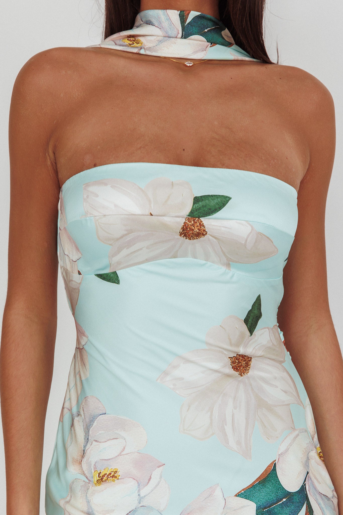 Damsel Reverse Halter Maxi Dress Magnolia Mint-Maymioy