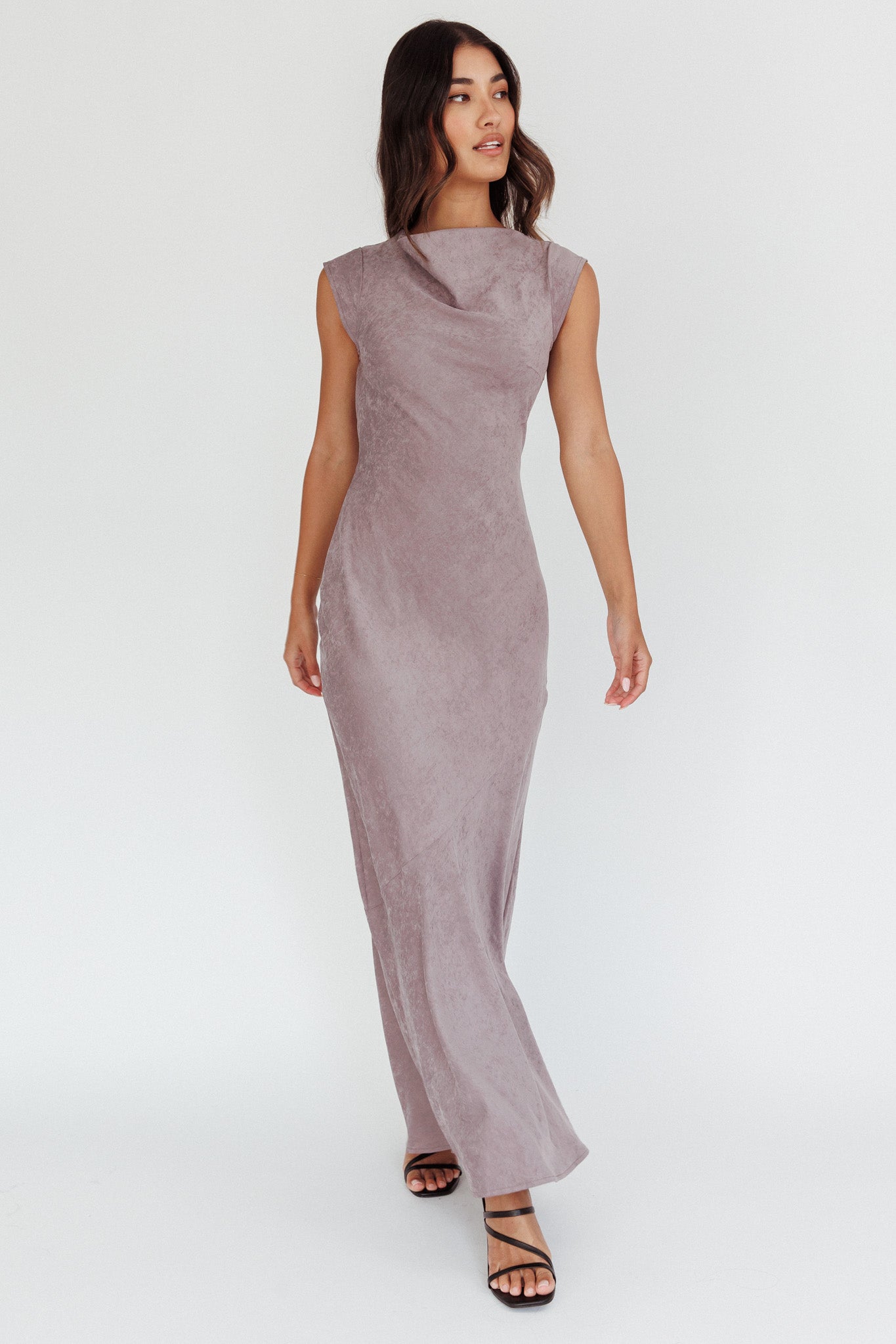 Maysa Cowl Back Maxi Dress Cloud-Maymioy