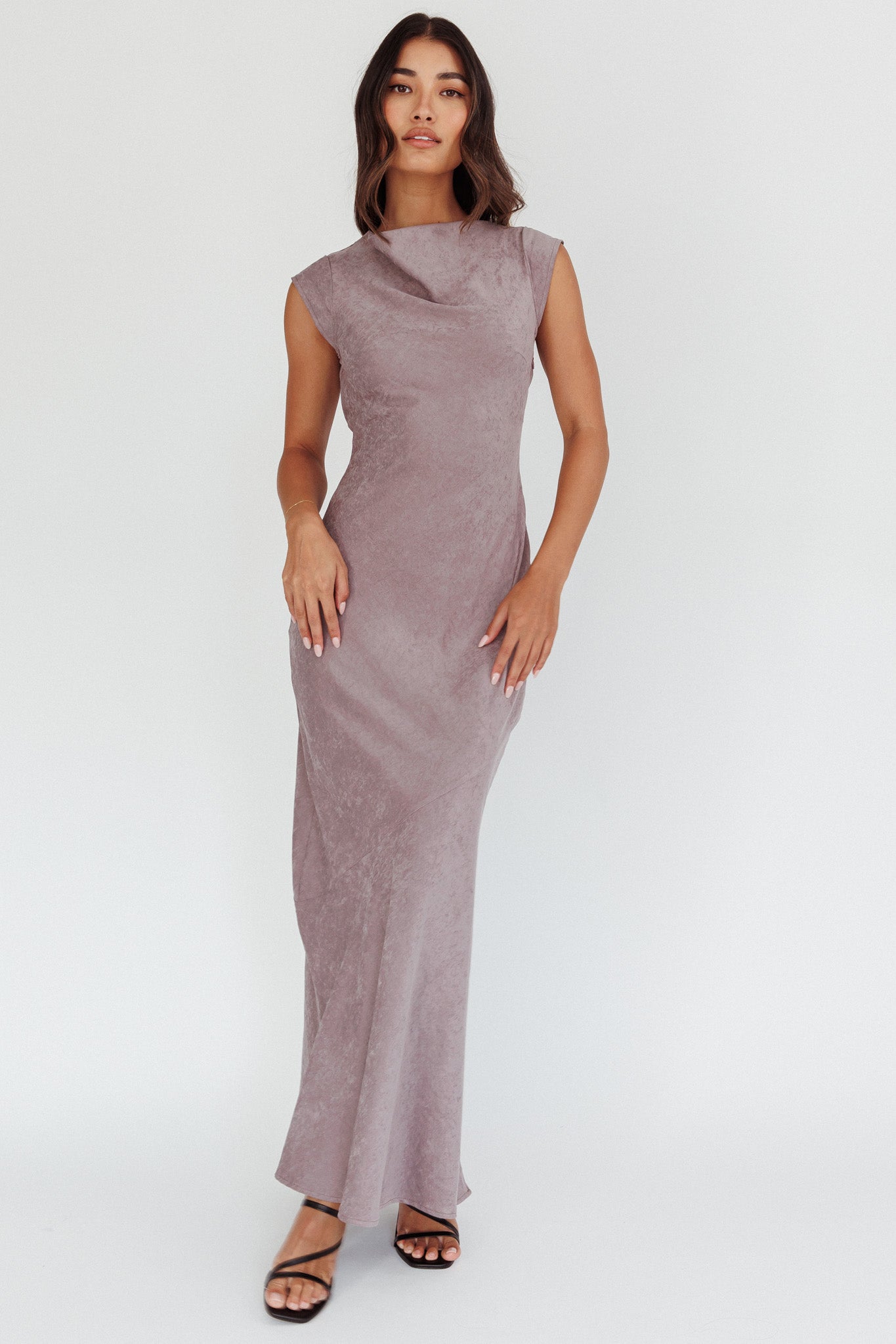 Maysa Cowl Back Maxi Dress Cloud-Maymioy