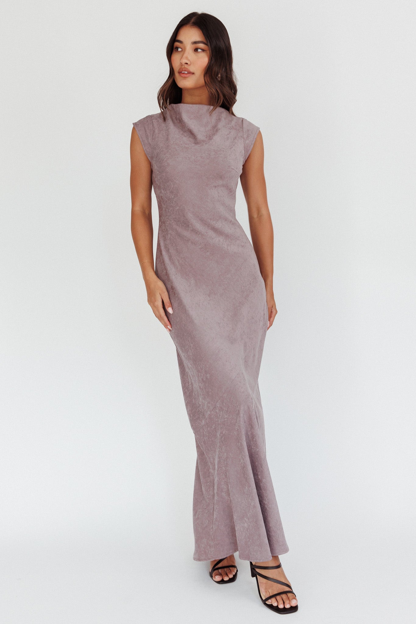 Maysa Cowl Back Maxi Dress Cloud-Maymioy