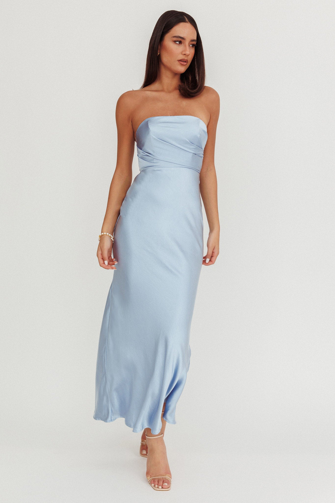 City Of Stars Strapless Maxi Dress Baby Blue-Maymioy
