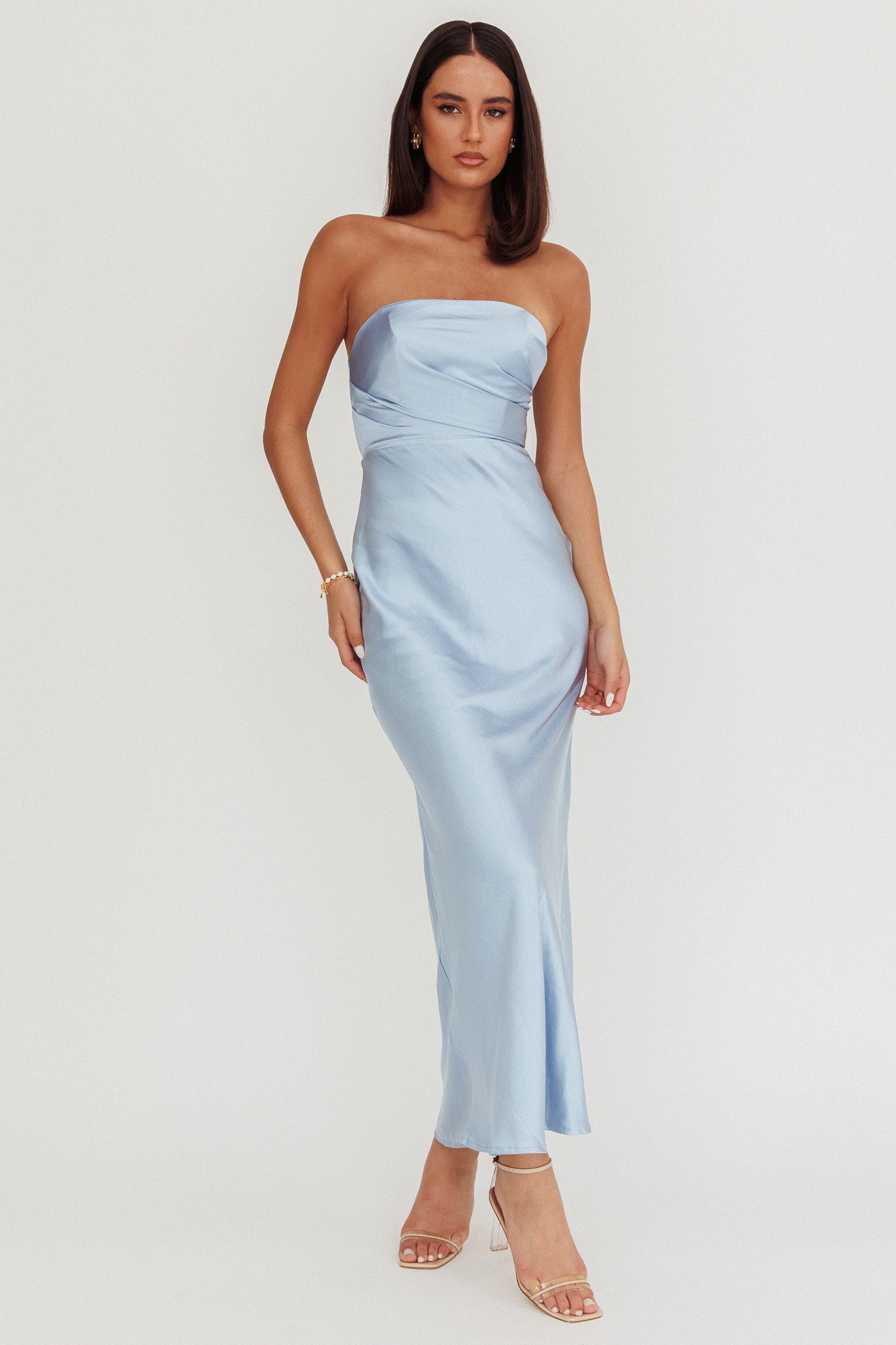 City Of Stars Strapless Maxi Dress Baby Blue-Maymioy