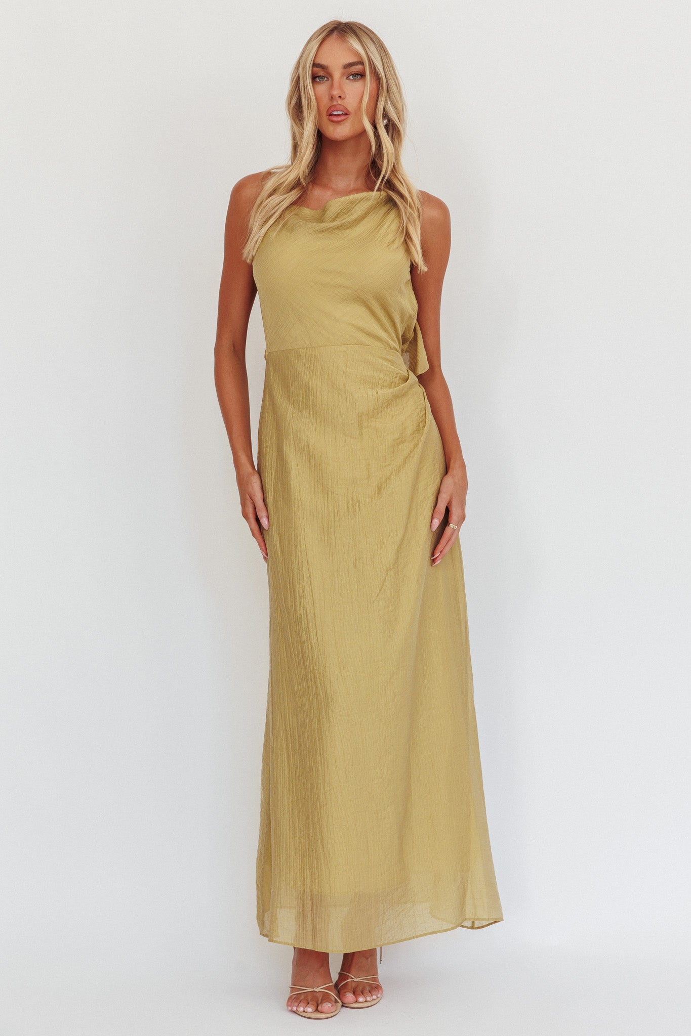 Soul Fires Ruffle Back Maxi Dress Hazel-Maymioy