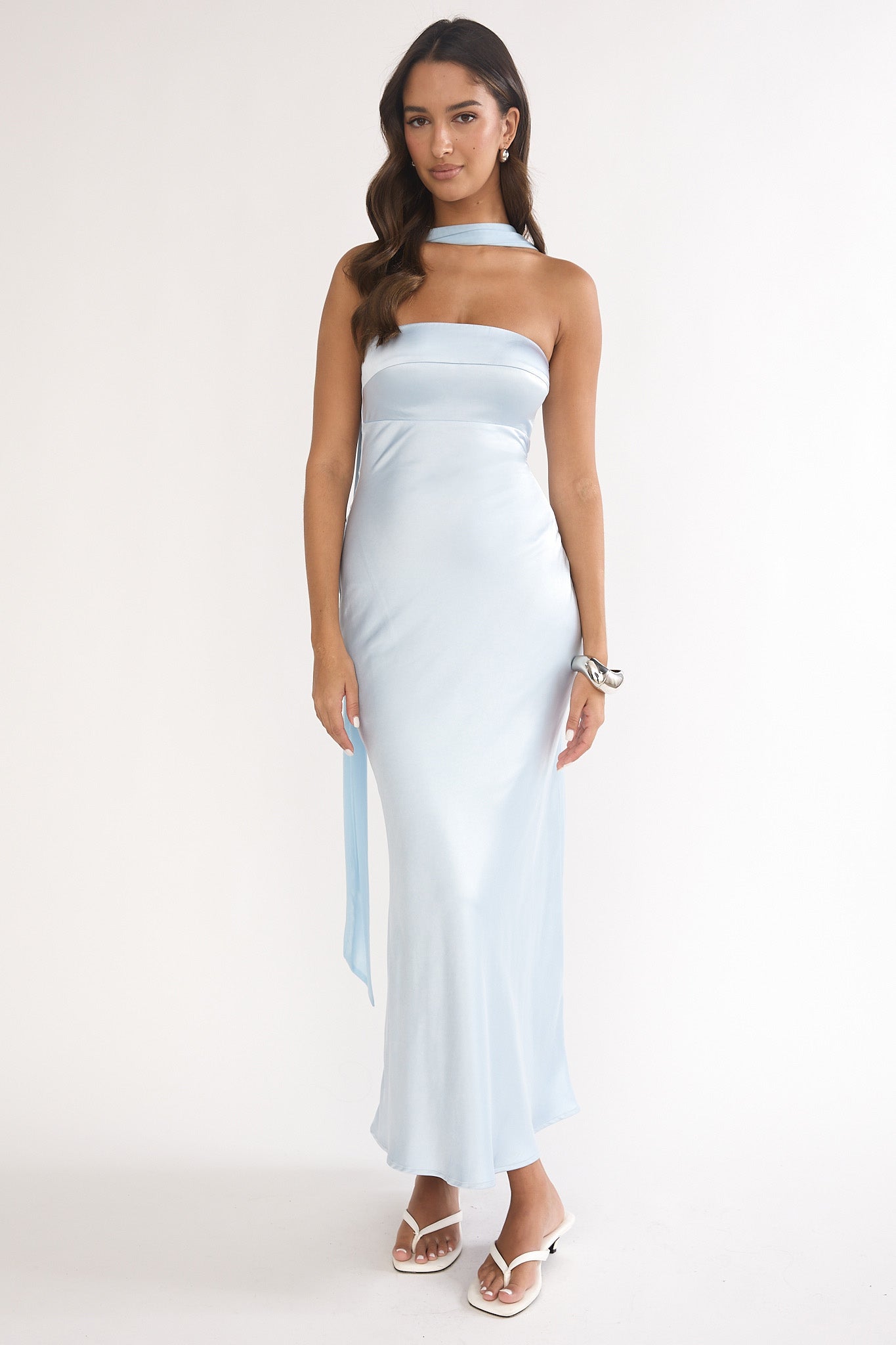 Lior Detachable Shoulder Maxi Dress Blue-Maymioy