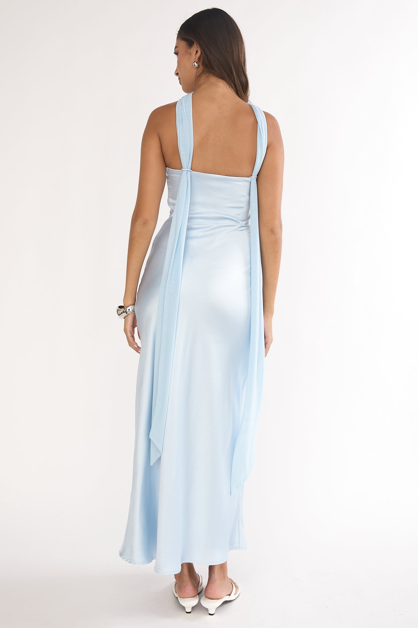 Lior Detachable Shoulder Maxi Dress Blue-Maymioy