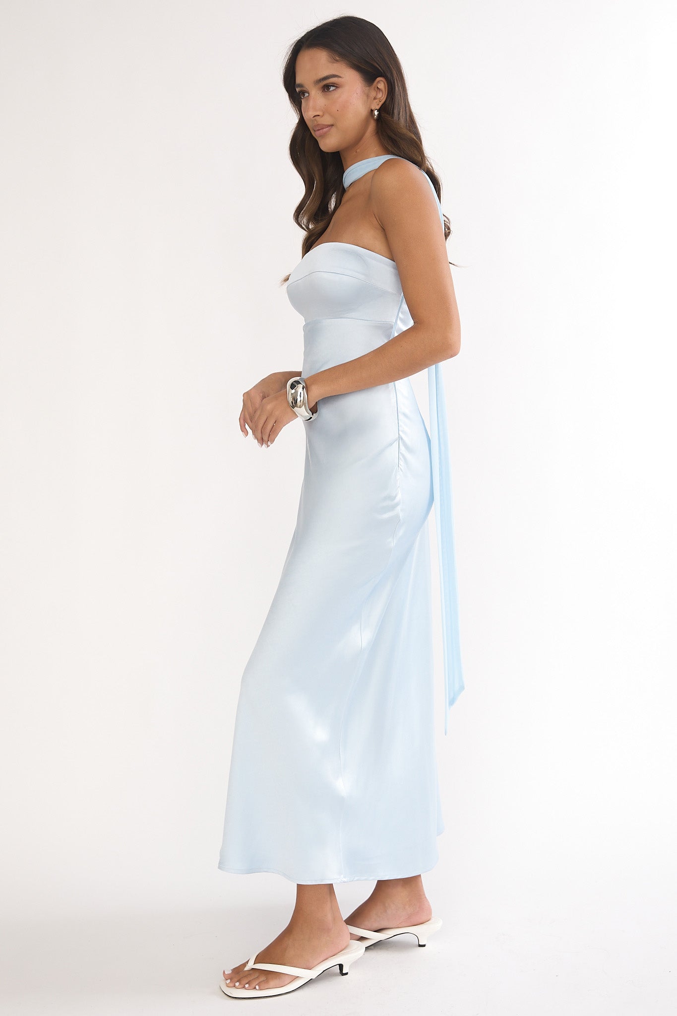 Lior Detachable Shoulder Maxi Dress Blue-Maymioy