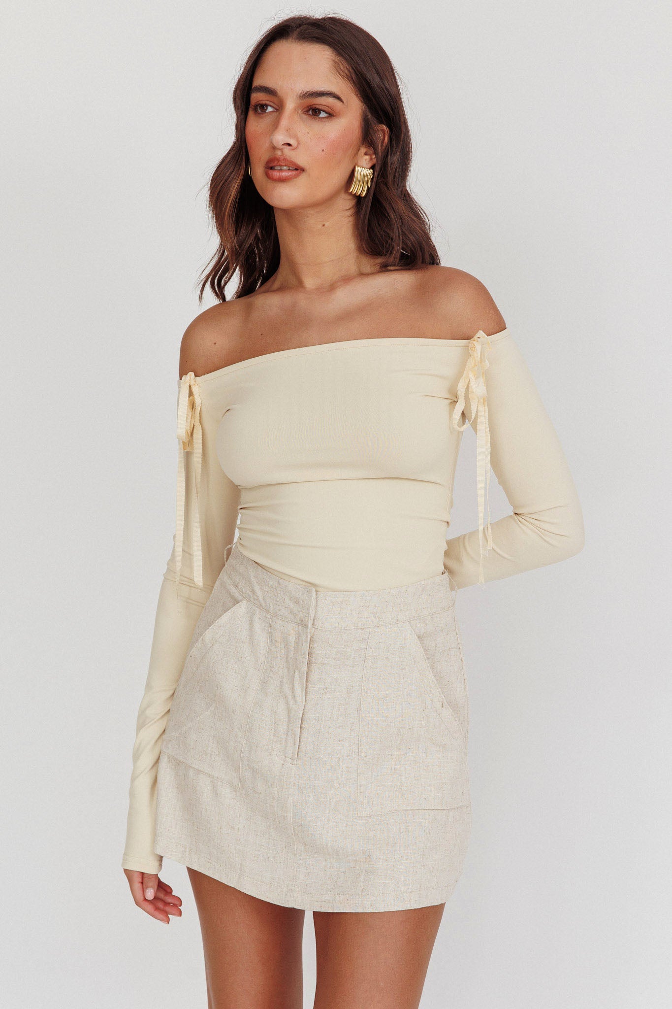 Euphoria Linen Skort Sand-Maymioy