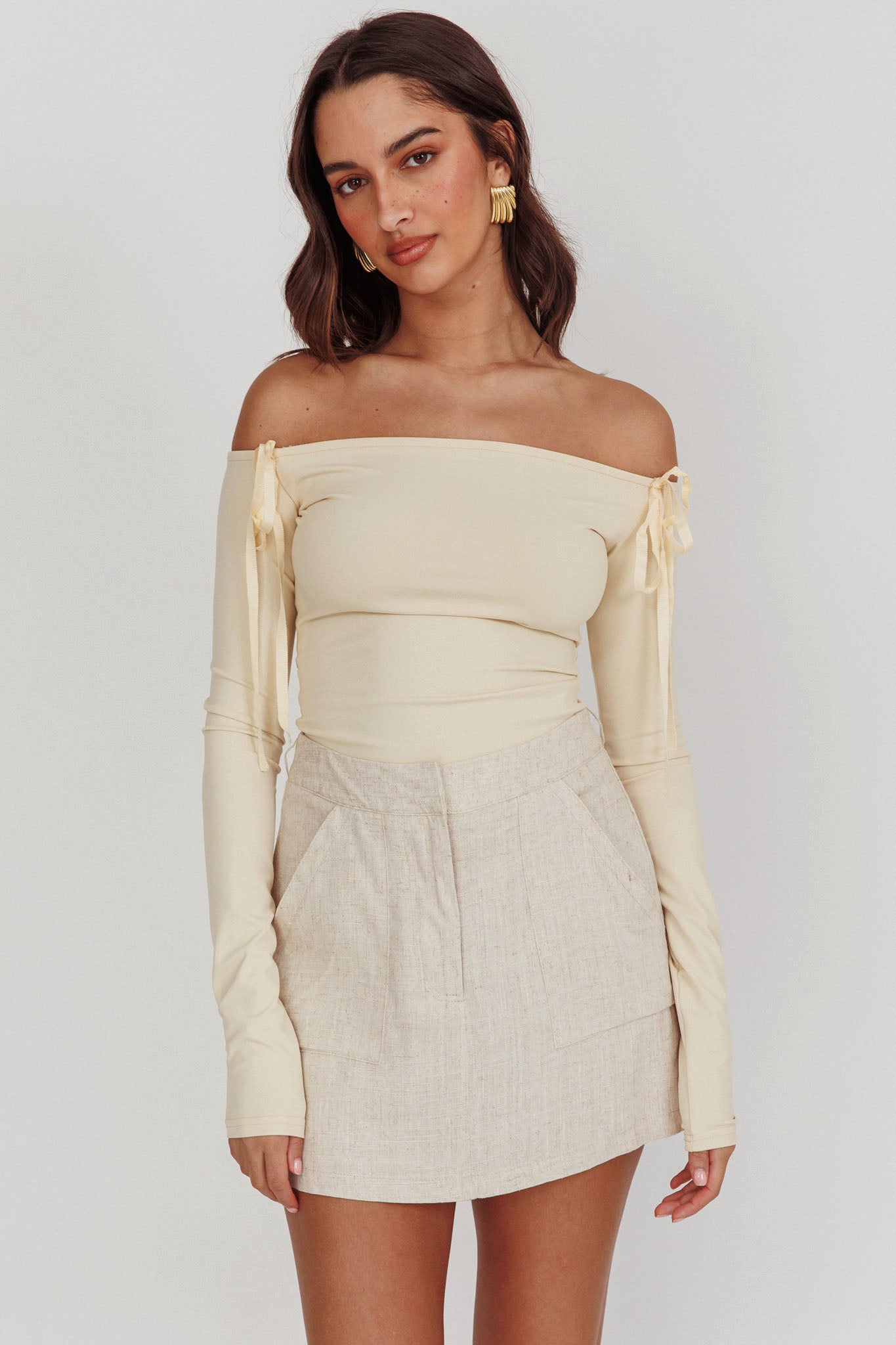 Euphoria Linen Skort Sand-Maymioy