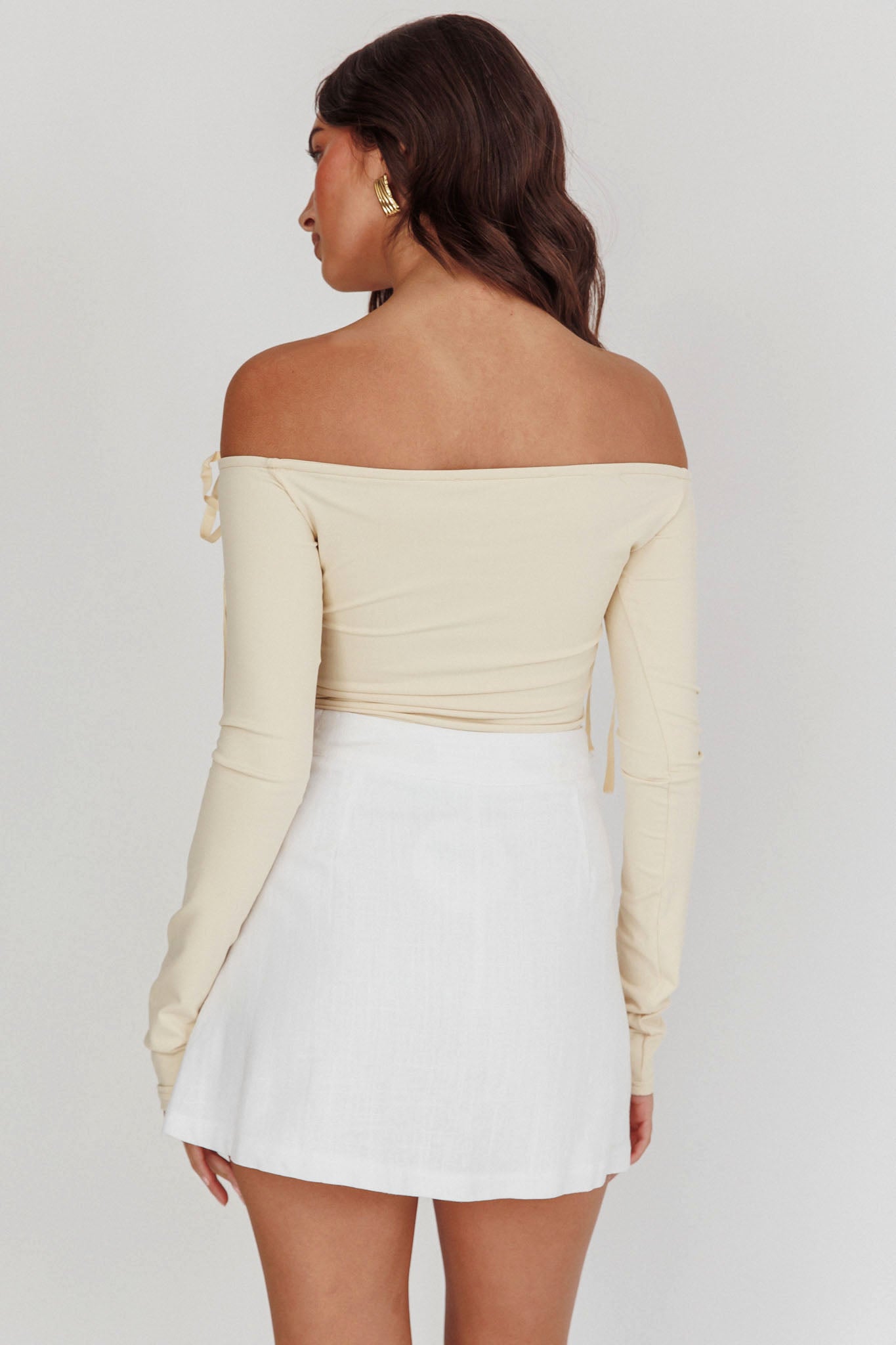 Euphoria Linen Skort White-Maymioy