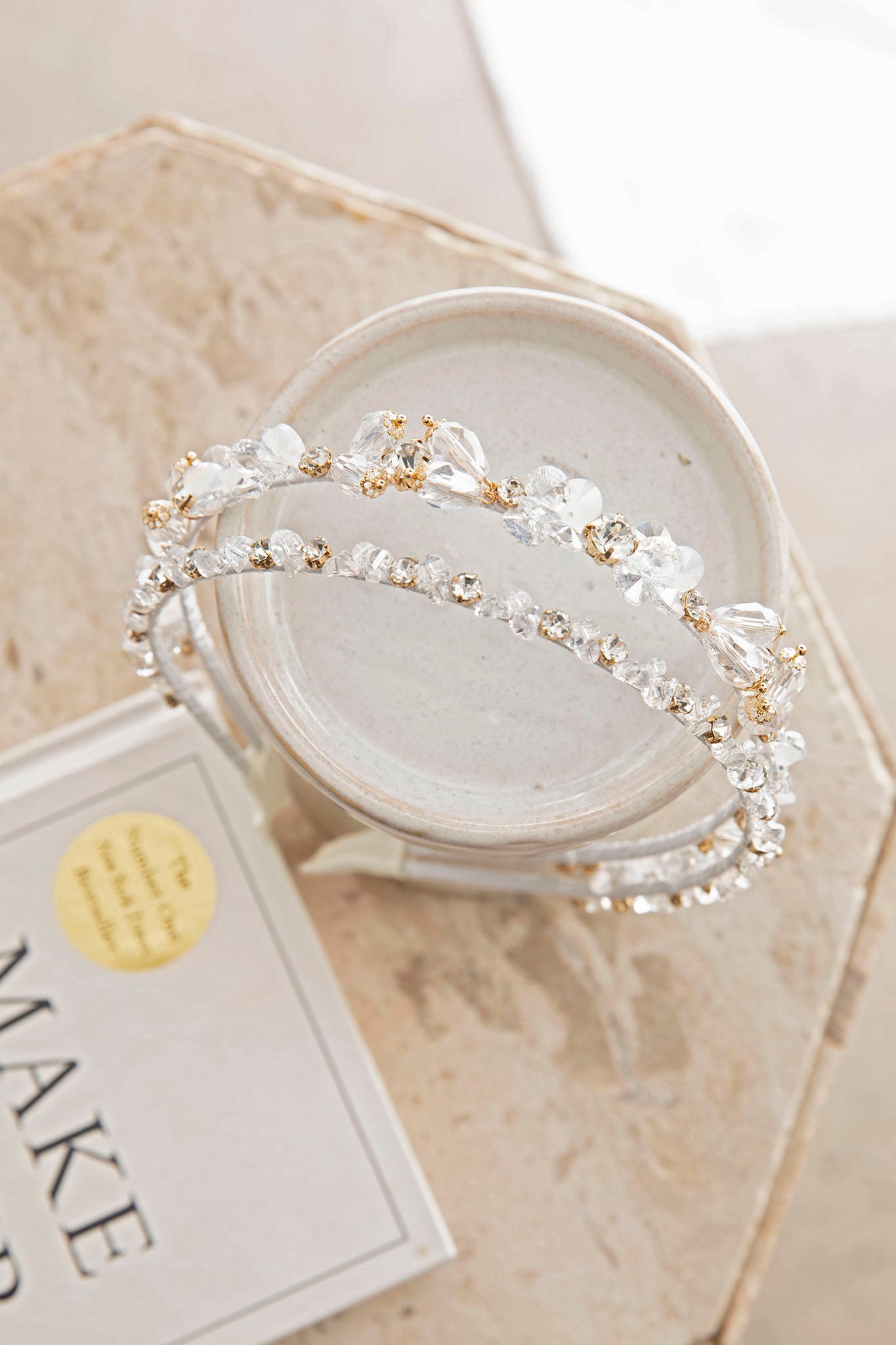 Aurora Crystal & Rhinestone Headband Clear-Maymioy