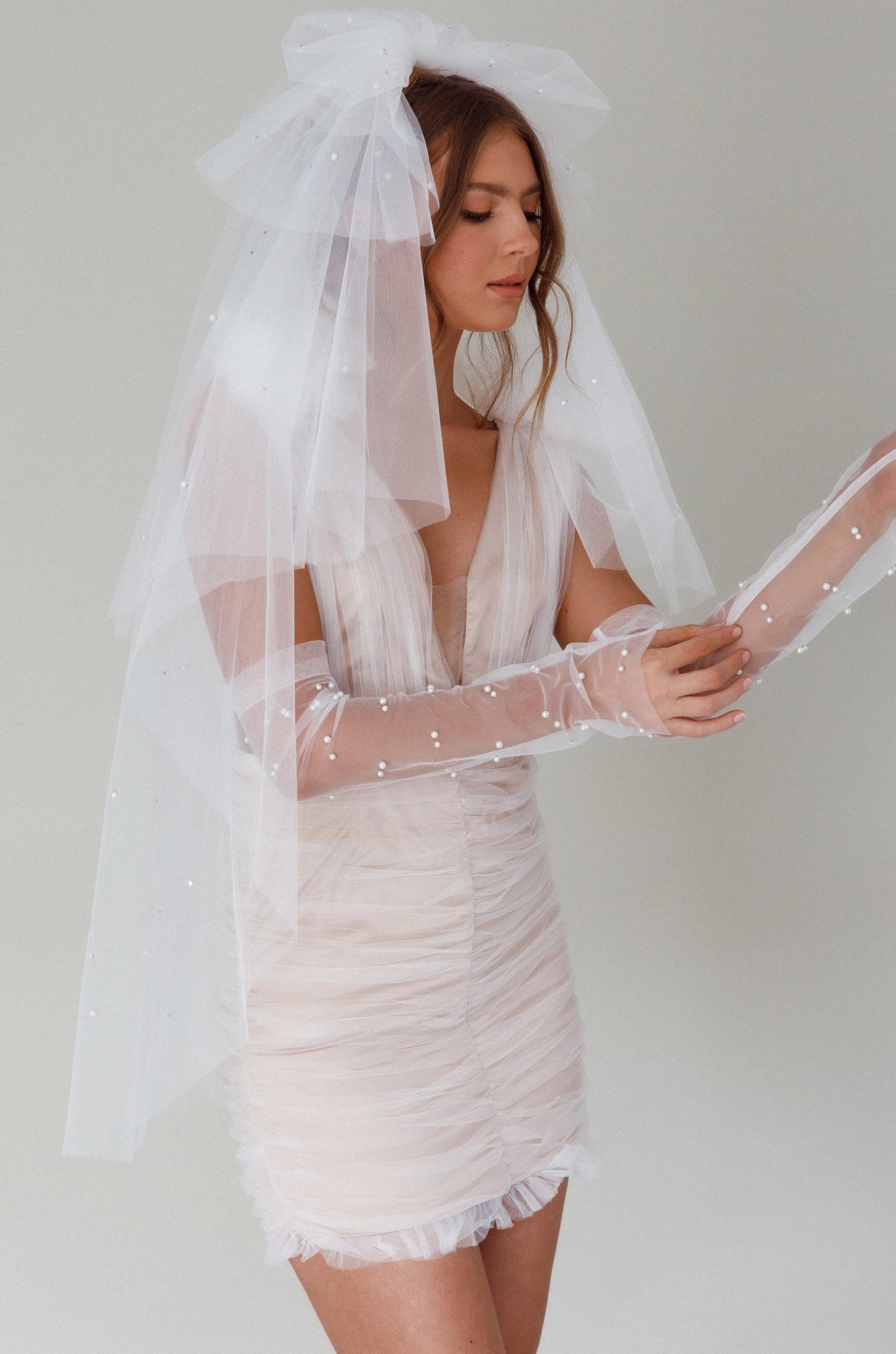 Unforgettable Pearl Veil White-Maymioy