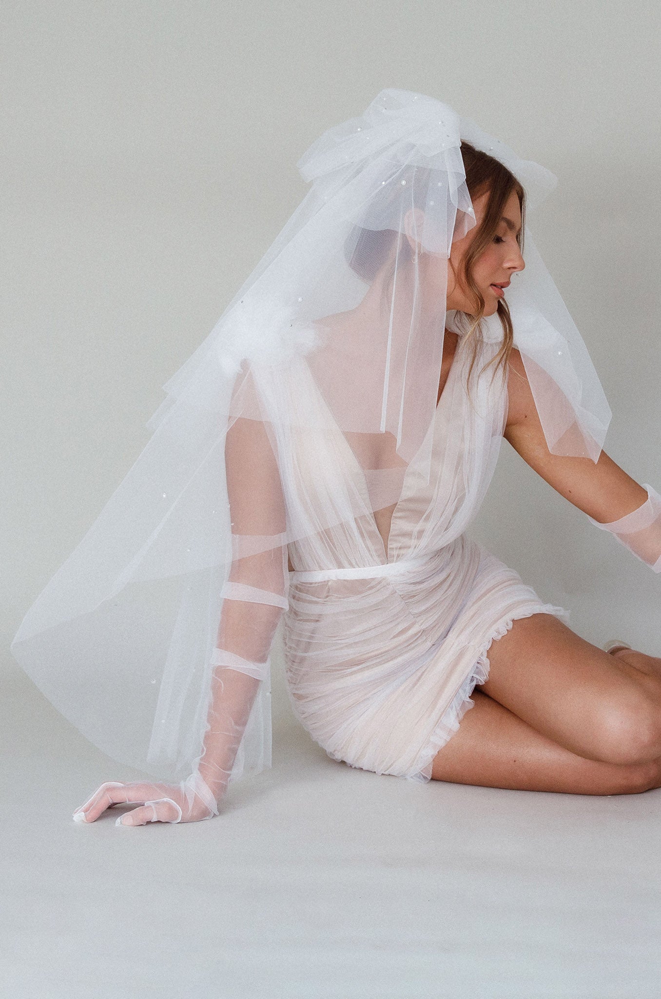 Unforgettable Pearl Veil White-Maymioy