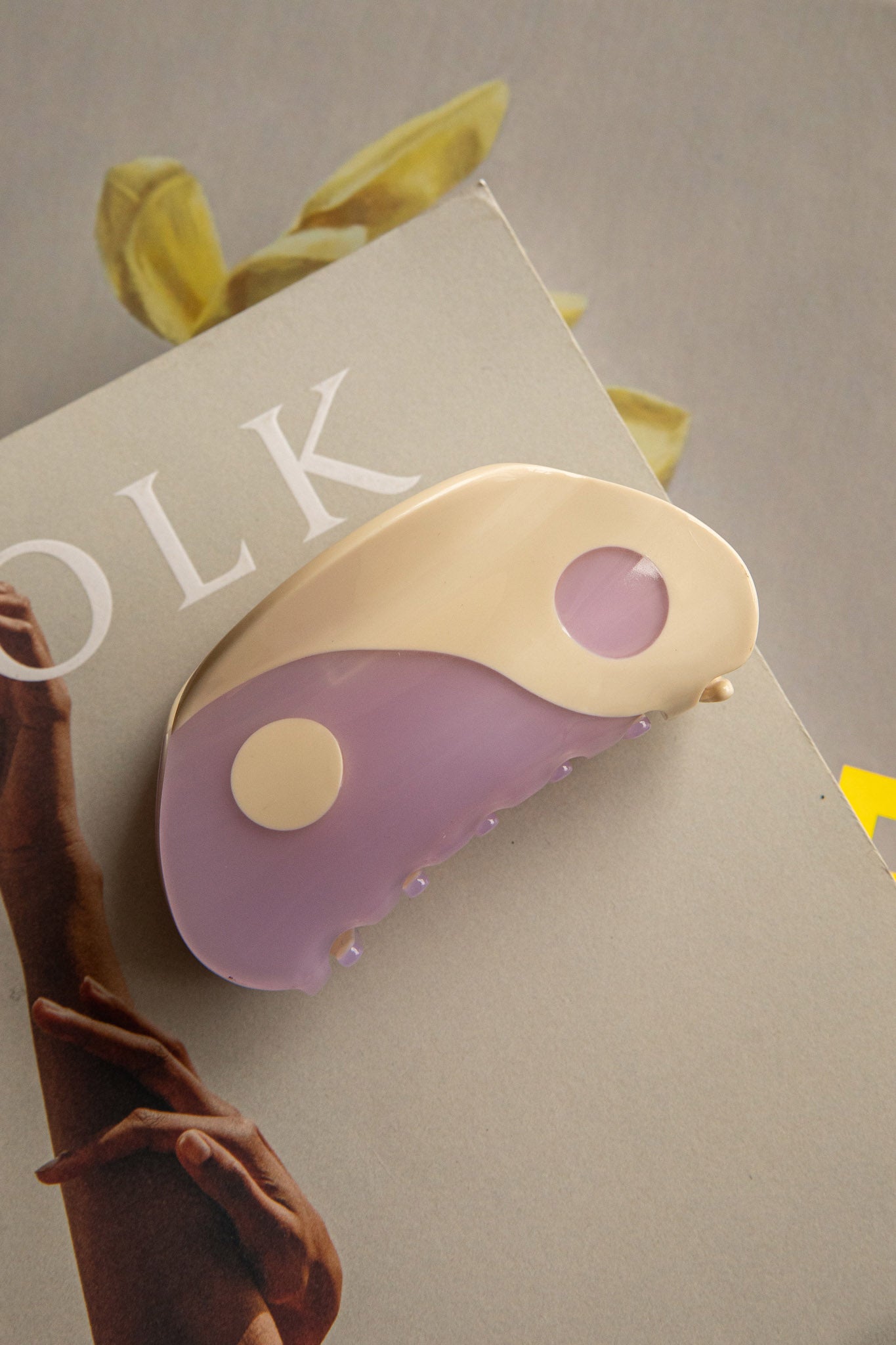 Yin Yang Hair Clip Purple-Maymioy