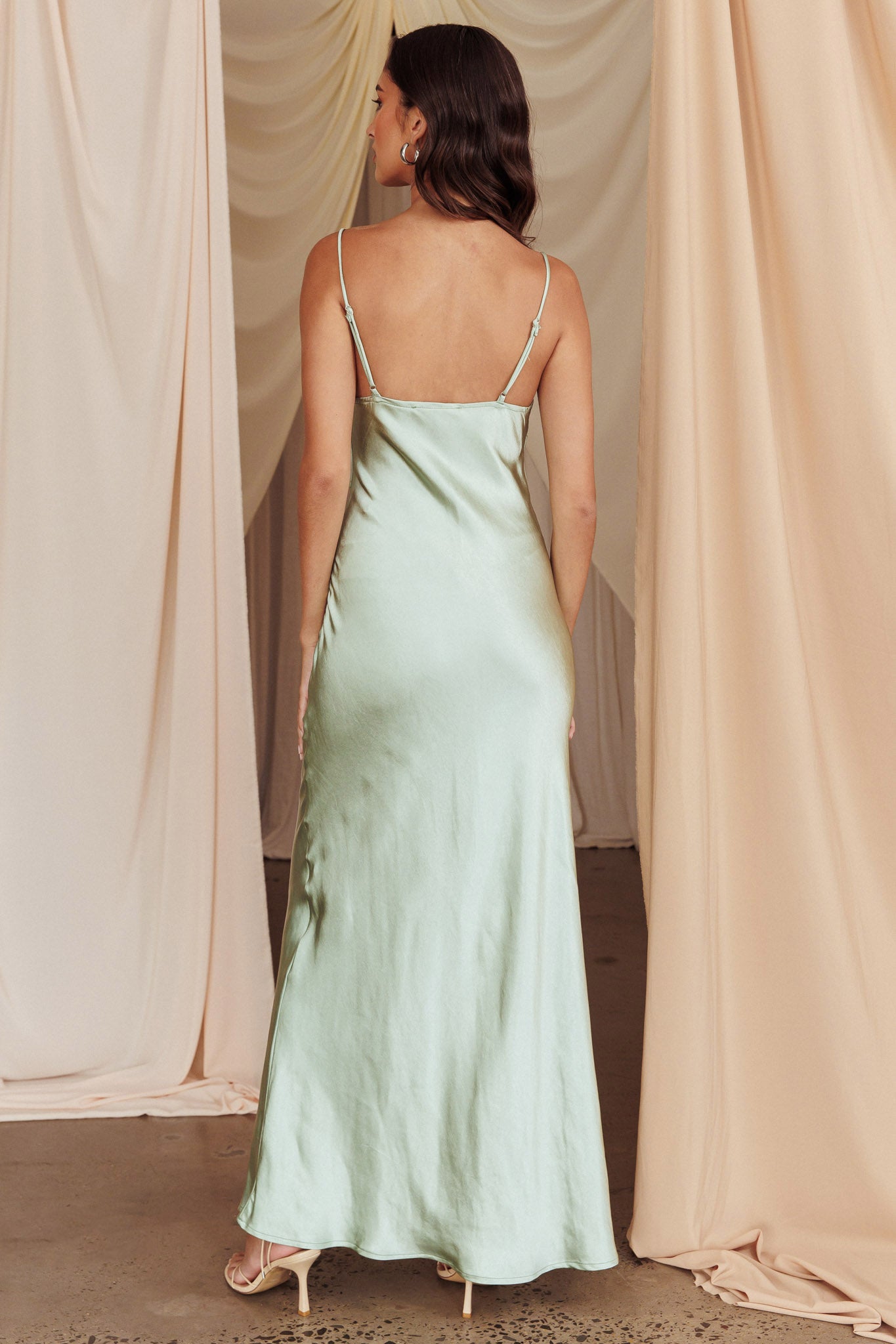 Better Believe Lace Insert Maxi Dress Sage-Maymioy