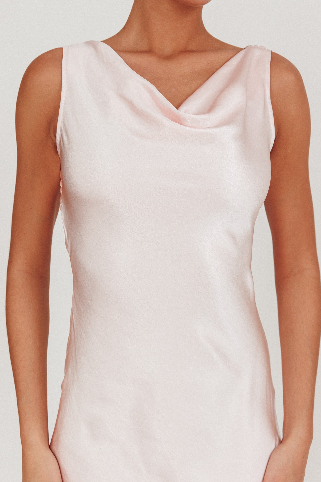 Take Care Backless Sash Maxi Dress Blush-Maymioy