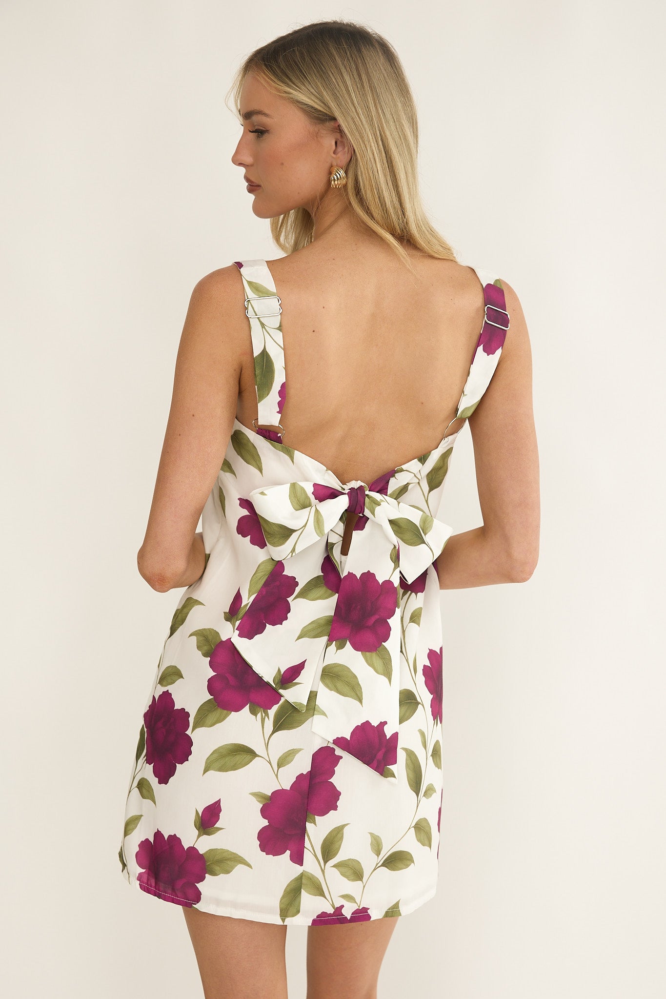 That Lady Bow Back Mini Dress Allegra Floral-Maymioy