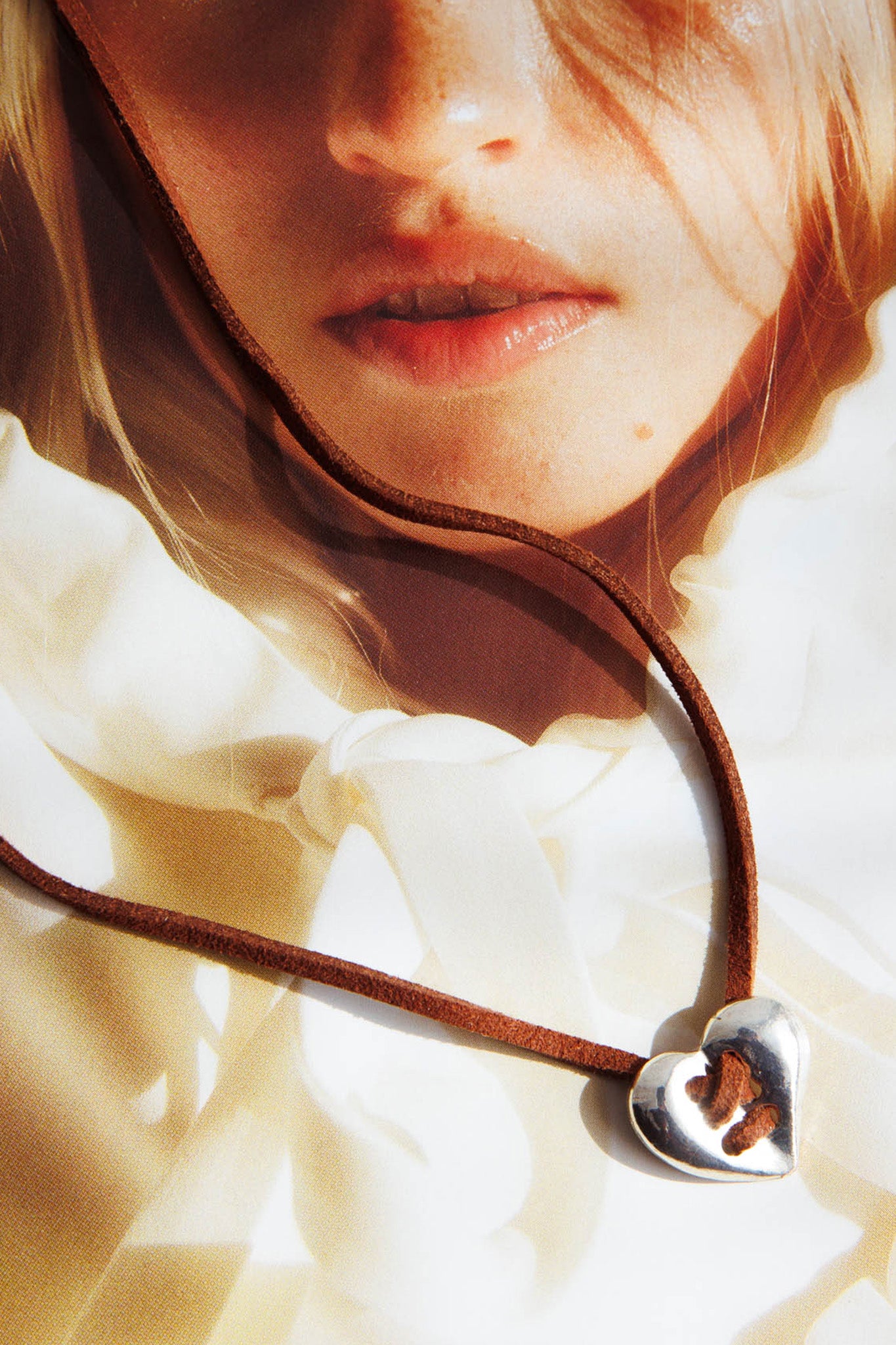 Daily Heart Pendant Necklace Silver-Maymioy