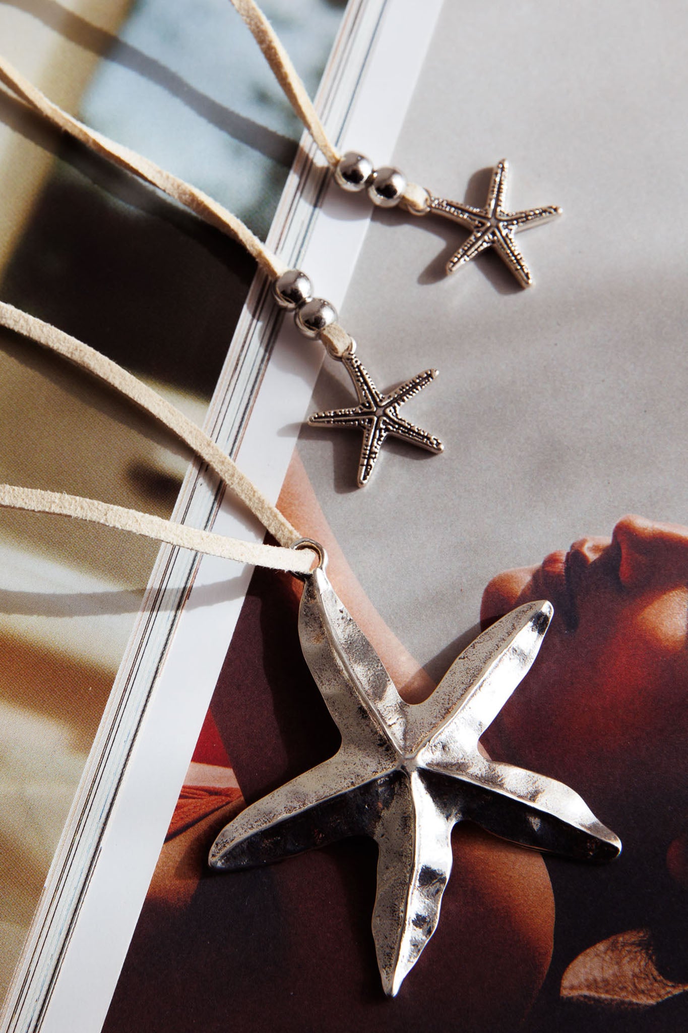 Starfish Pendant Necklace Silver-Maymioy