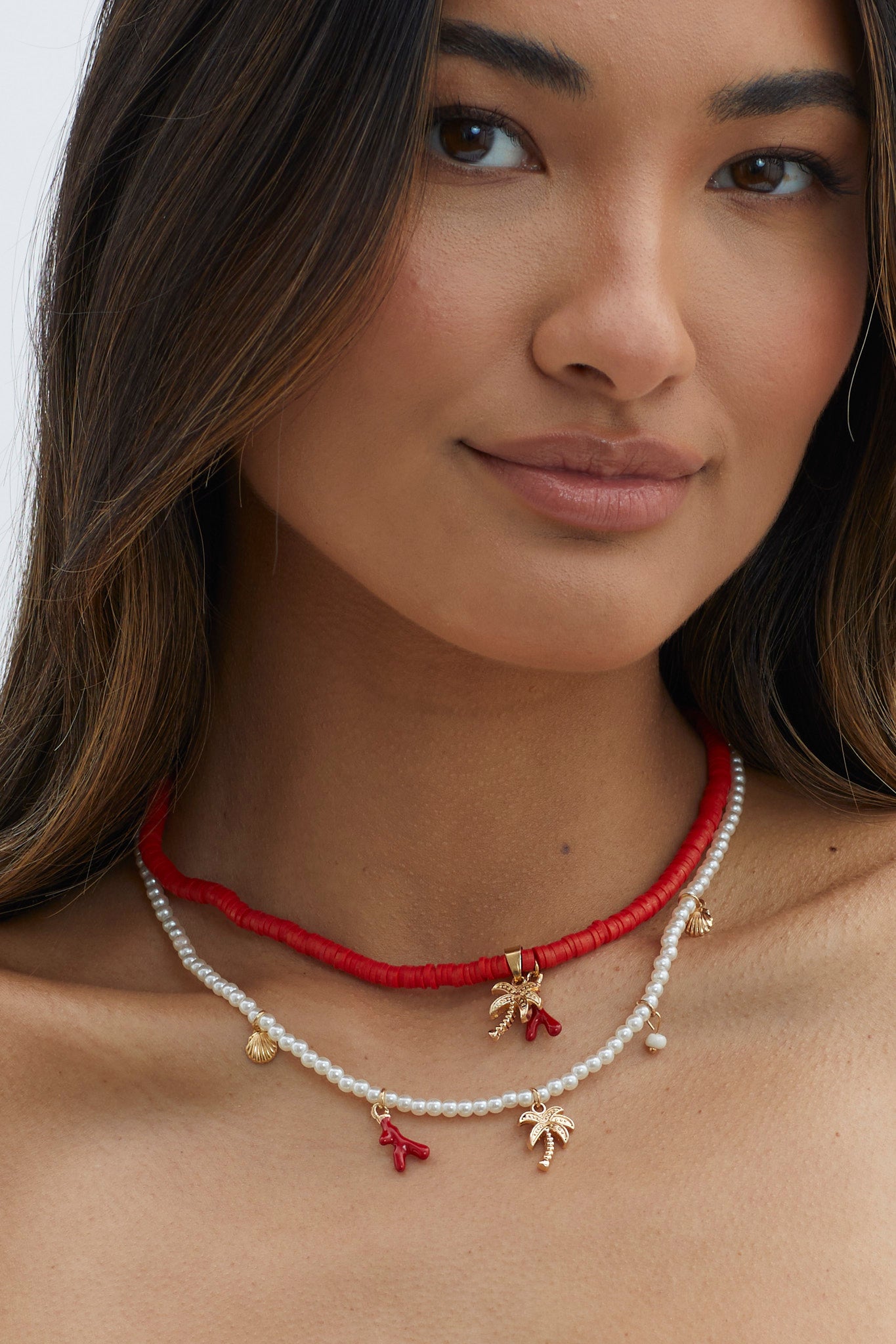 Tahiti Sunset Pearl Beach Necklace Gold-Maymioy