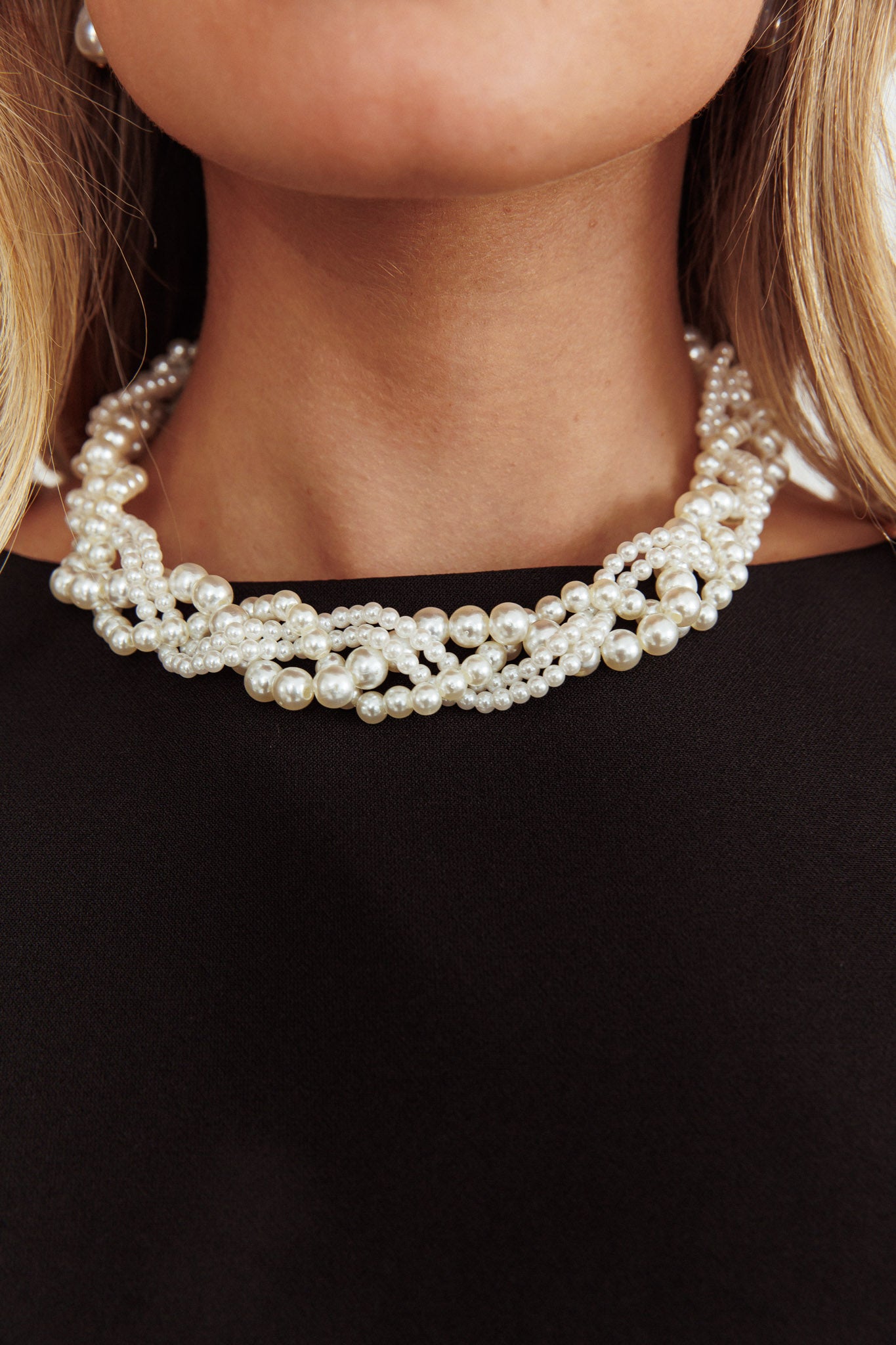 Your Smile Pearl Necklace Silver-Maymioy