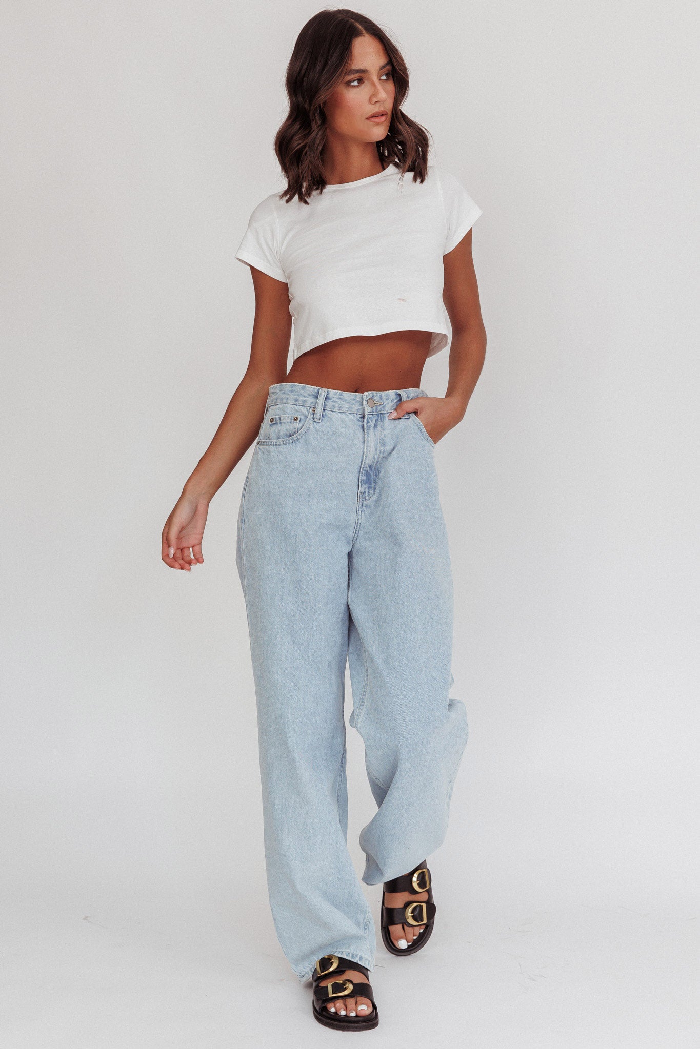 Olly Cropped Baby Tee White-Maymioy