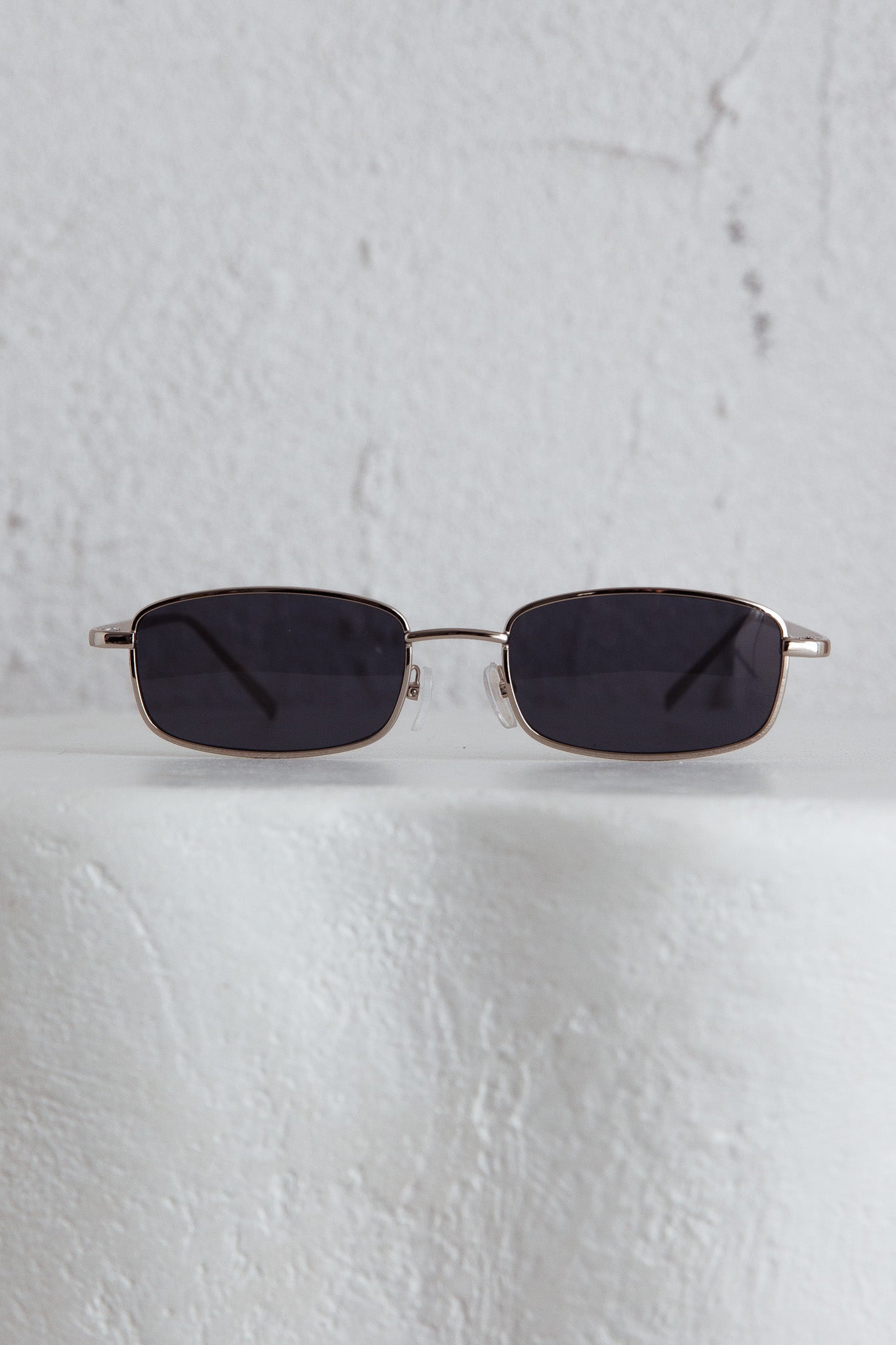 Mae Rectangle Sunglasses Black-Maymioy
