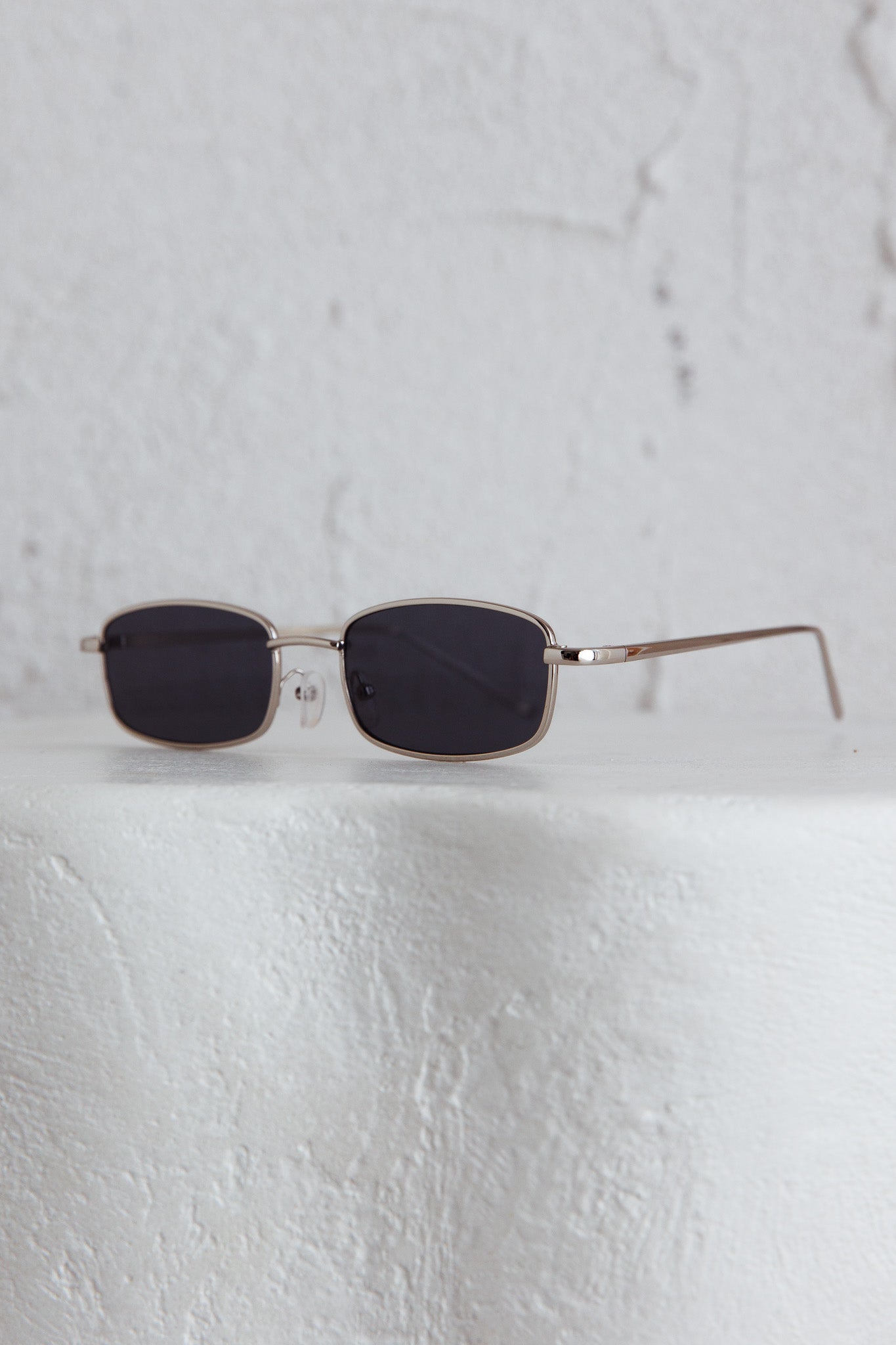 Mae Rectangle Sunglasses Black-Maymioy