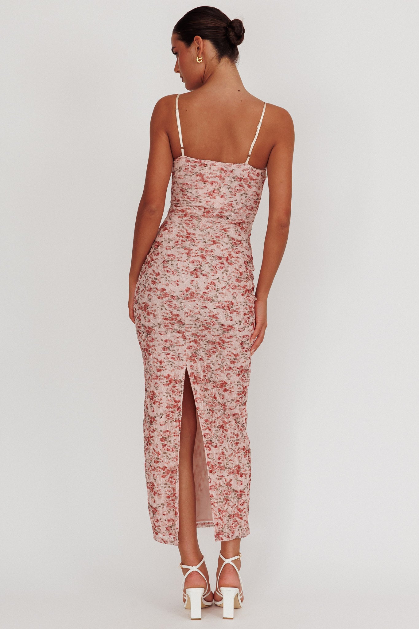 I'm Blushing Floral Lace Maxi Dress Rose-Maymioy