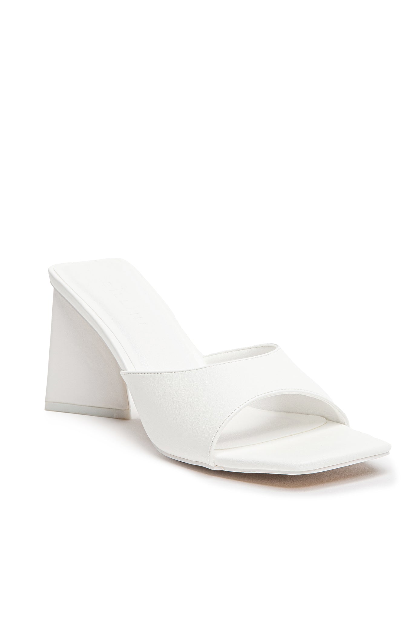 BiLLiNi Gracen Triangle Block Heel White-Maymioy